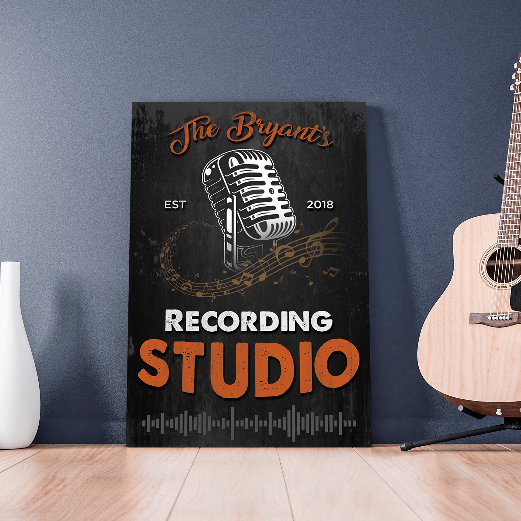 Music Recording Studio Sign - Image by Tailored Canvases