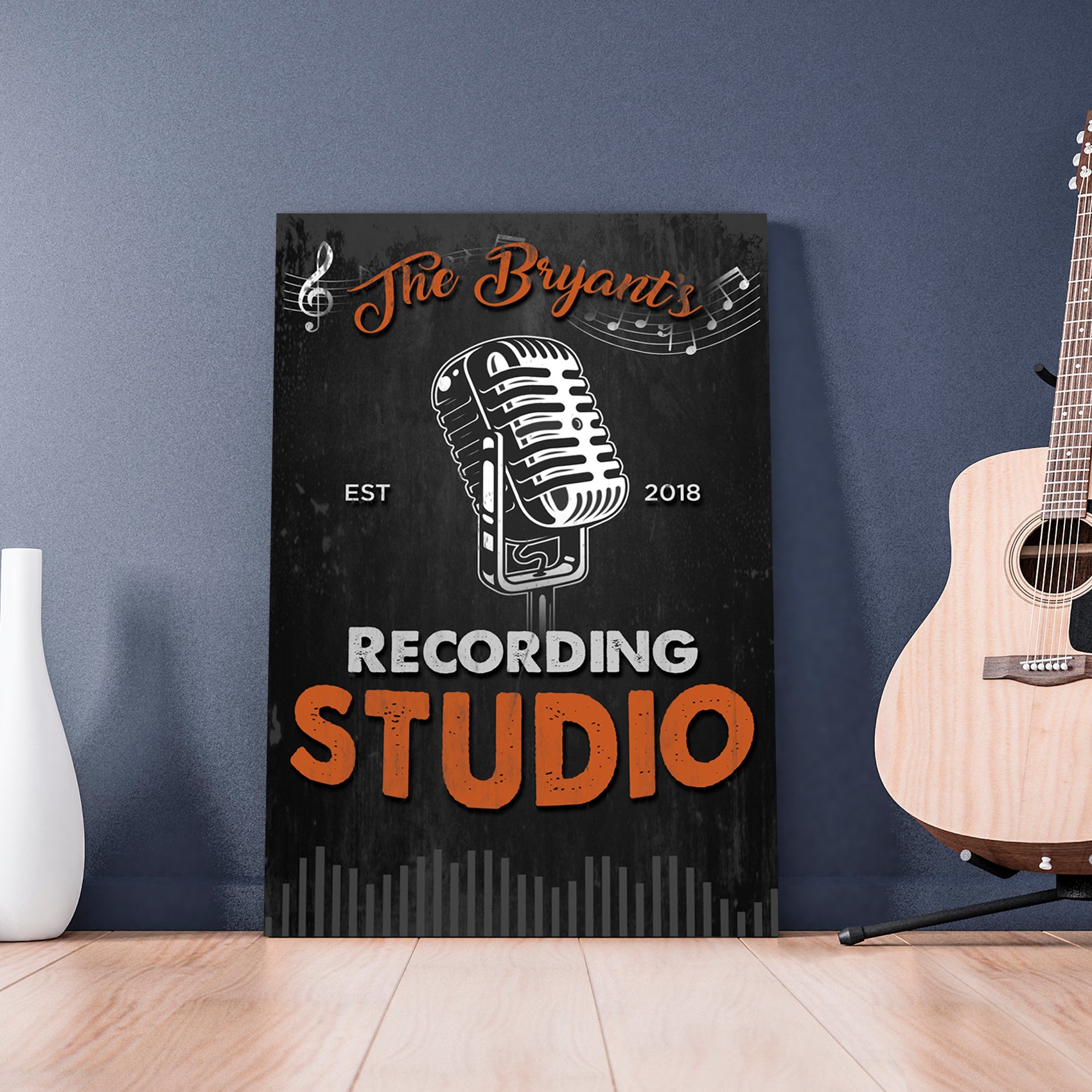 Music Recording Studio Sign Style 1 - Image by Tailored Canvases