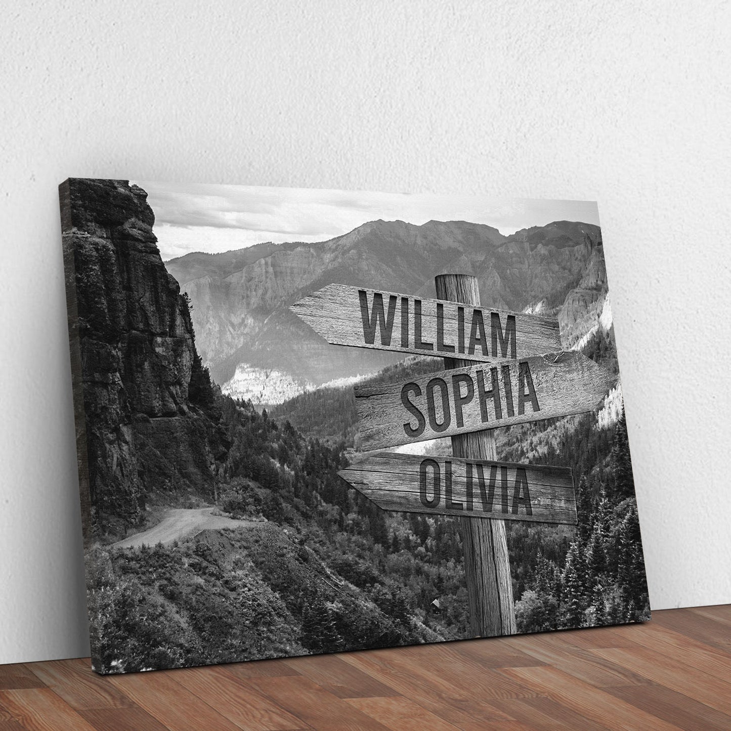 Mountain Range Name Signs Style 2 - Image by Tailored Canvases