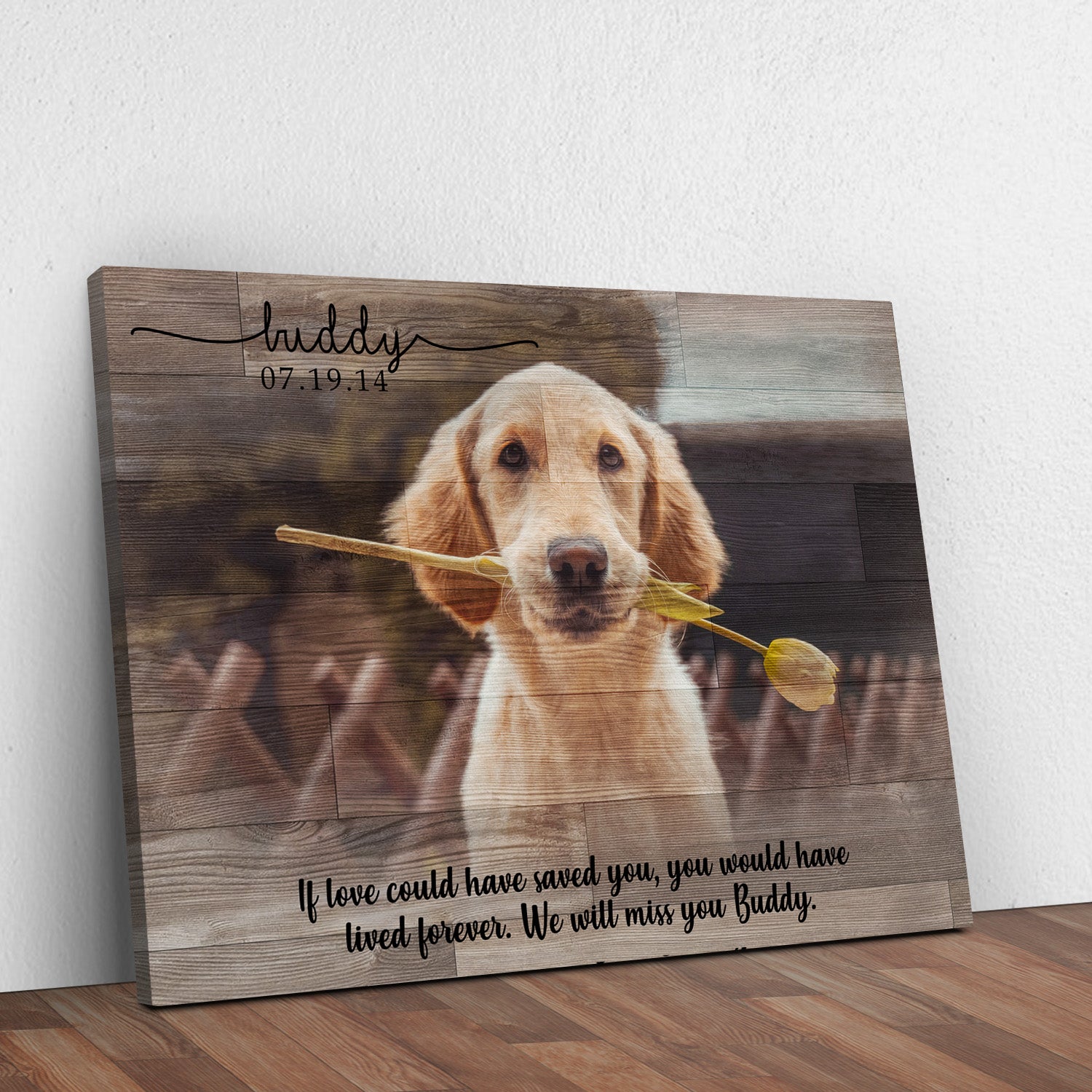 Colored Pet Memorial Sign Style 4 - Image by Tailored Canvases