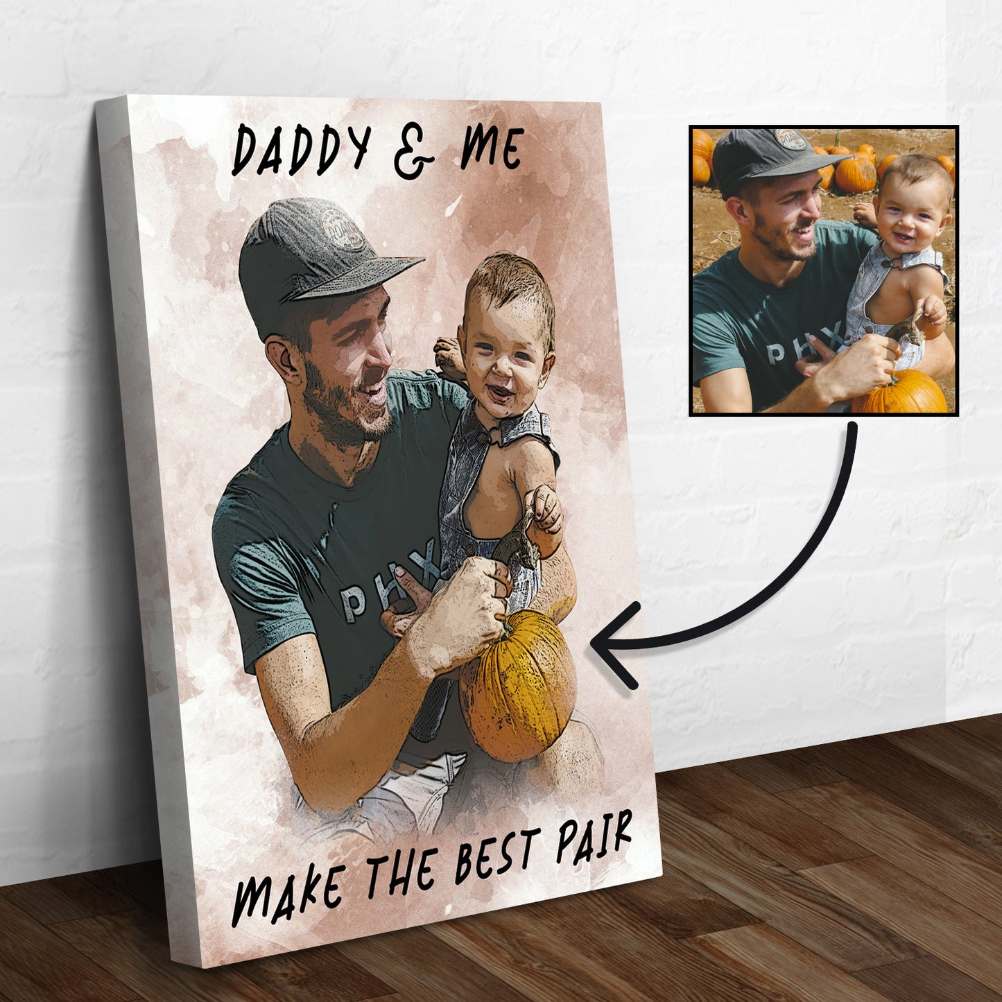 Daddy & Me Make the Best Pair Sign Style 1 - Image by Tailored Canvases