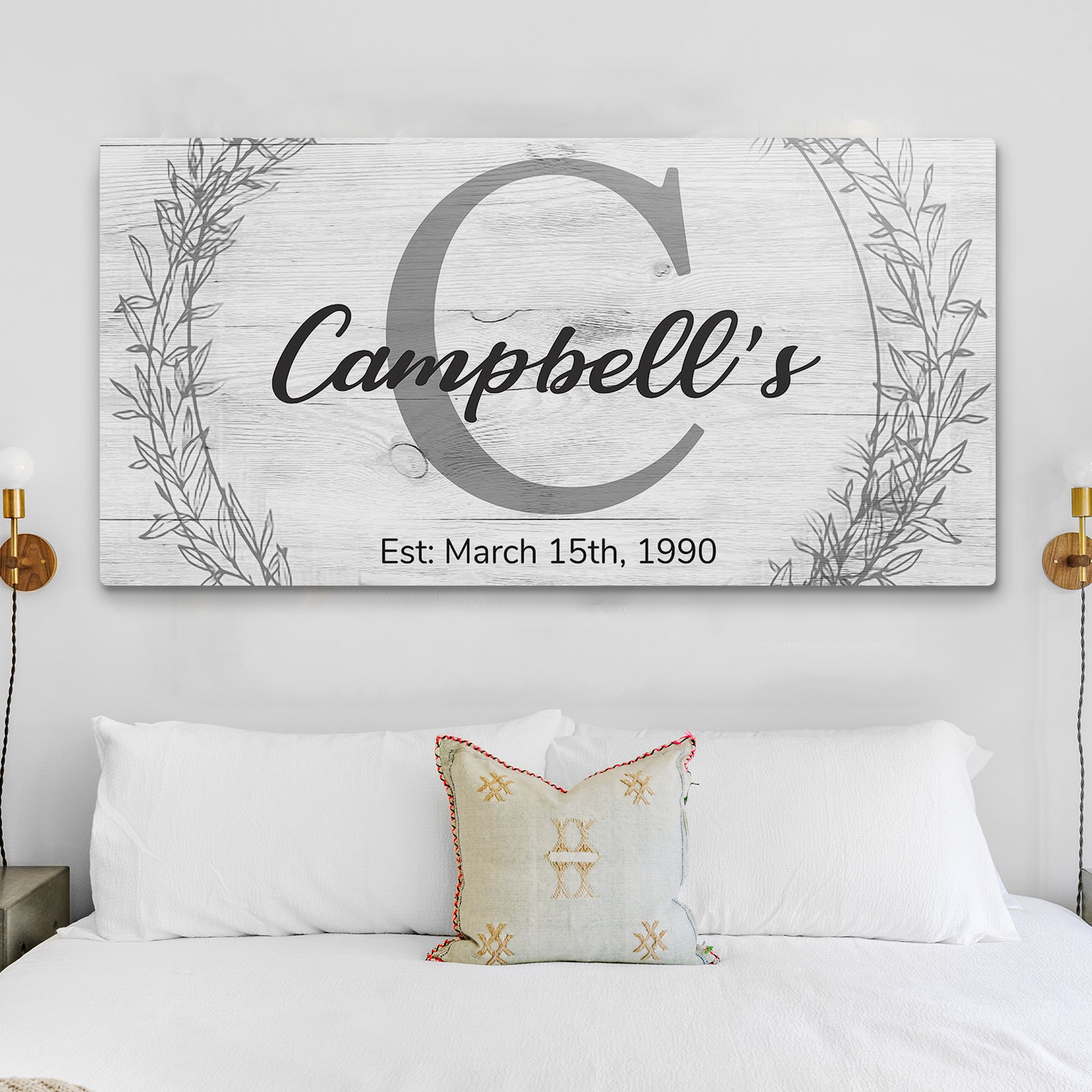 Family Monogram Sign Style 3 - Image by Tailored Canvases