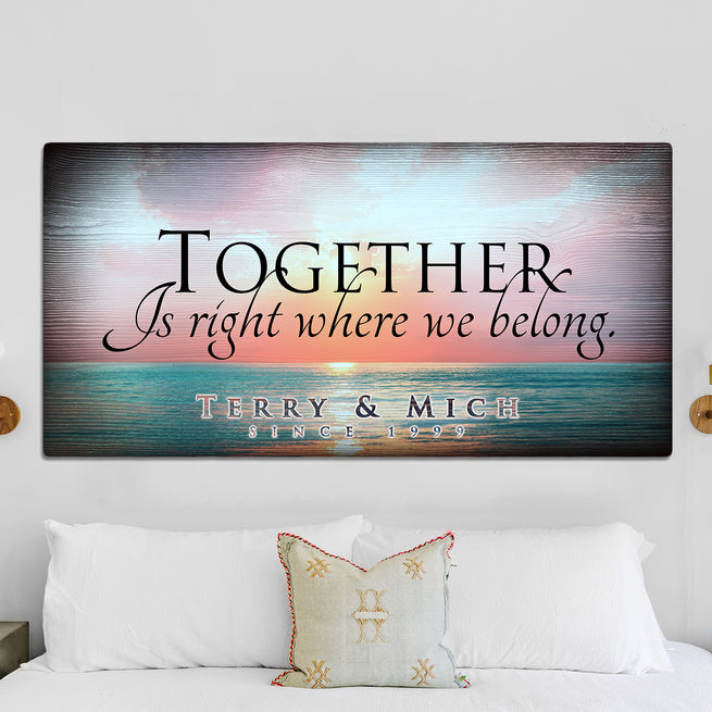 Together Sign | Customizable Canvas - Image by Tailored Canvases