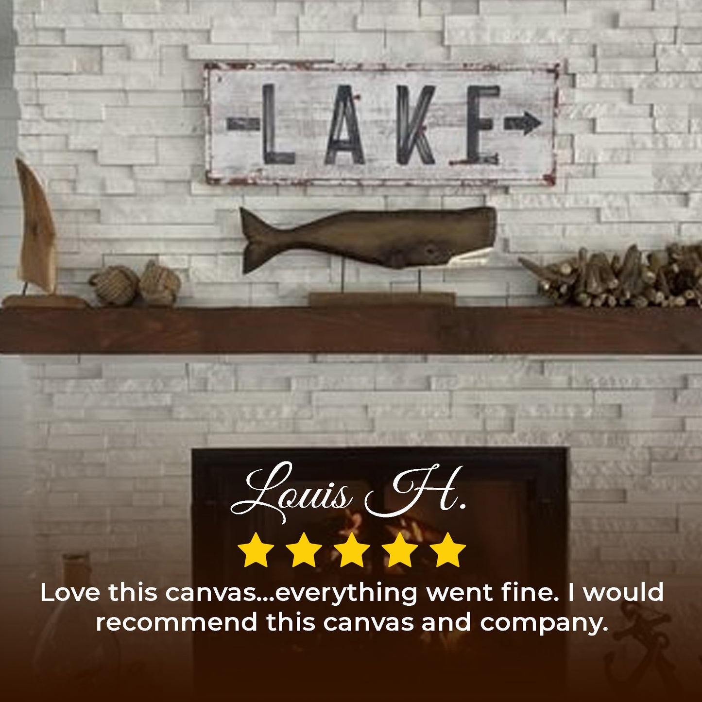 Lake Arrow Sign Style 2 - Image by Tailored Canvases