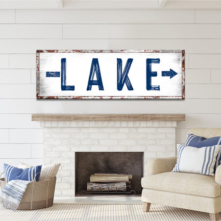 Rustic Lake Arrow Sign - Image by Tailored Canvases