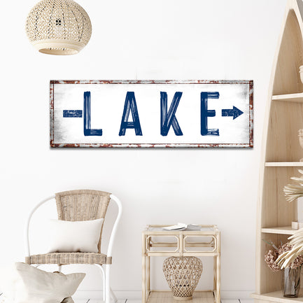 Rustic Lake Arrow Sign - Image by Tailored Canvases