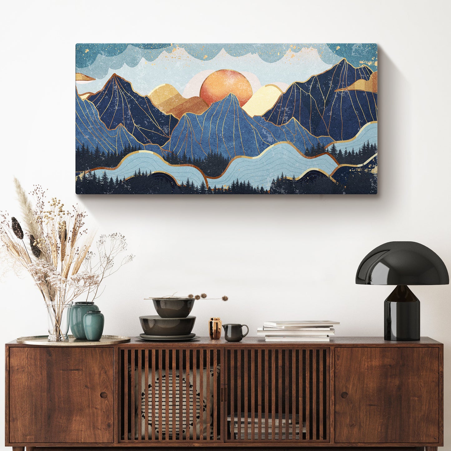 Mountain Hues Canvas Wall Art Style 3 - Image by Tailored Canvases