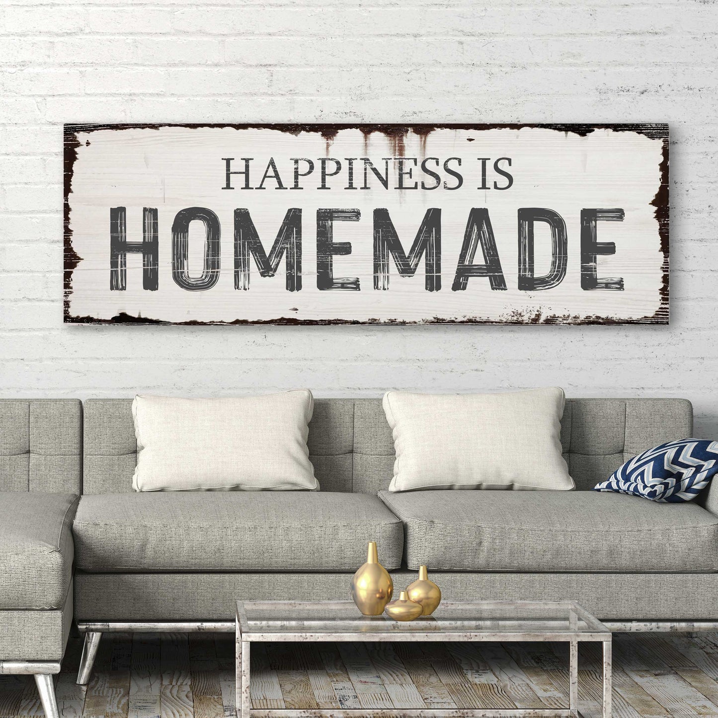 Happiness Is Homemade Sign Style 2 - Image by Tailored Canvases