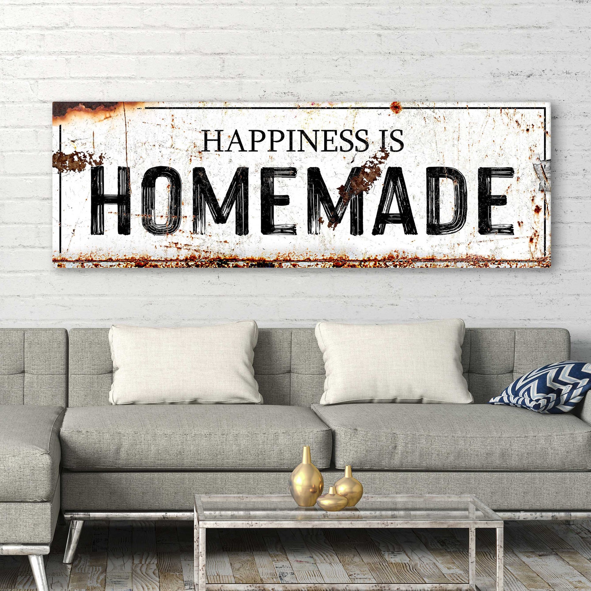 Happiness Is Homemade Sign Style 3 - Image by Tailored Canvases