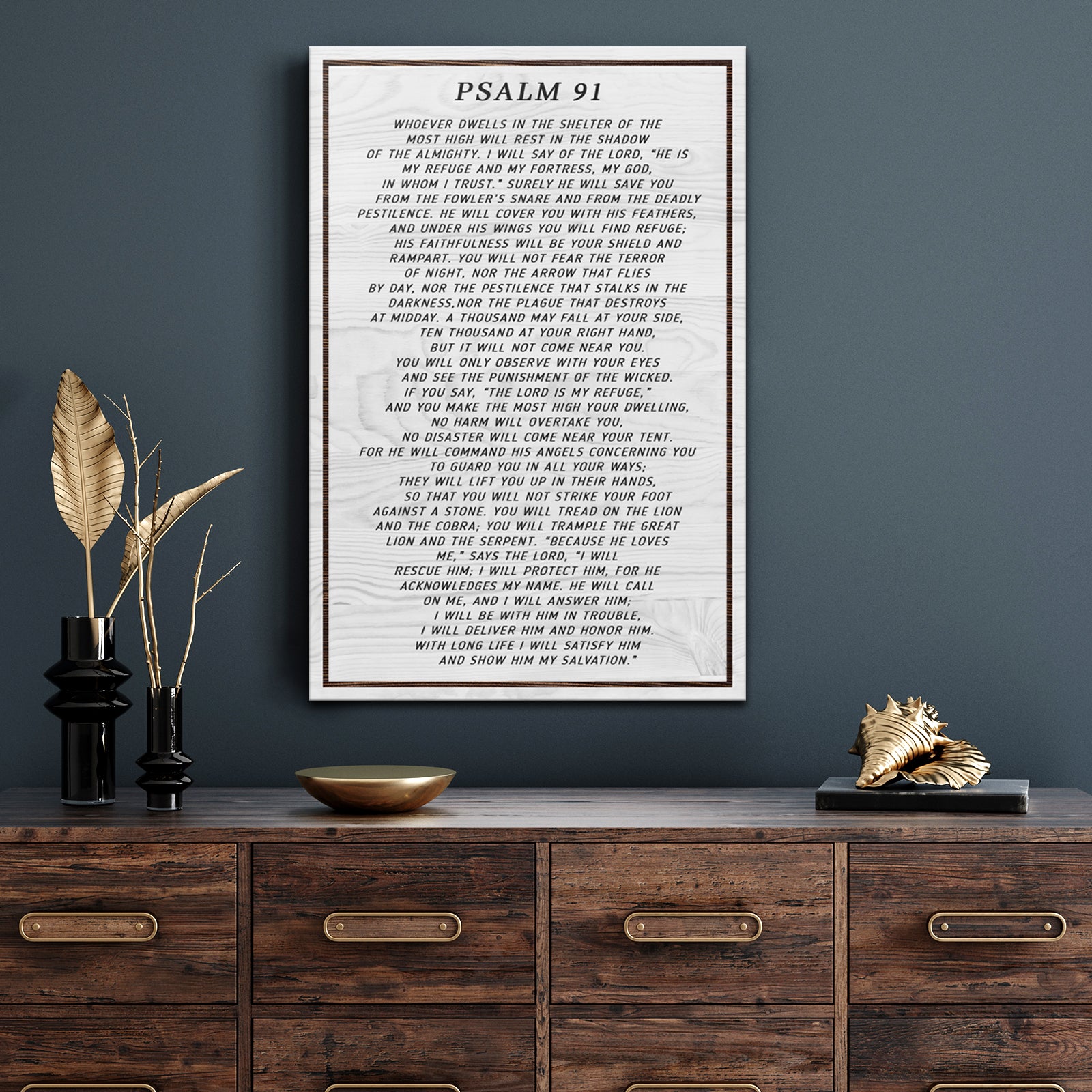 PSALM 91 Whoever dwells in the shelter of the Most High Sign Style 1 - Image by Tailored Canvases