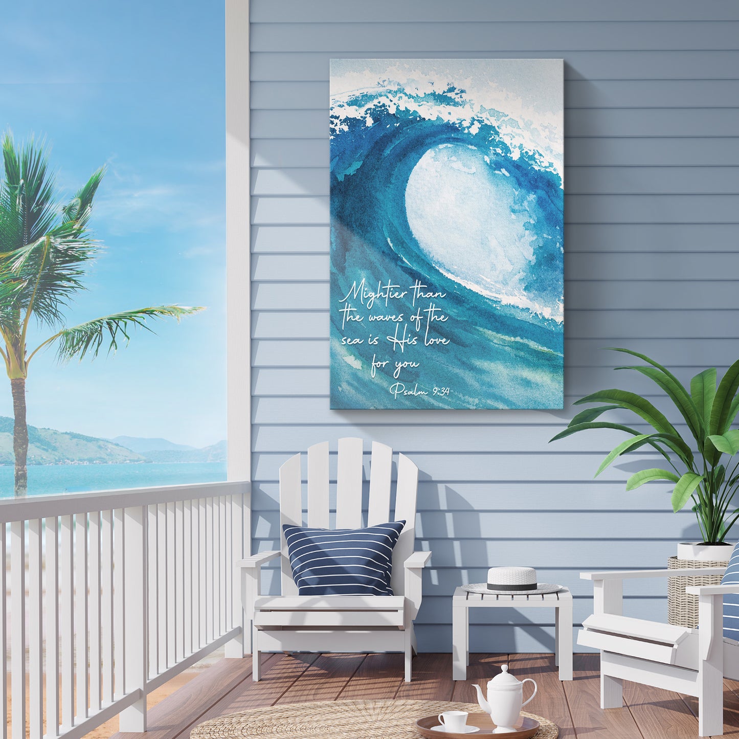 Mightier Than The Waves Sign Style 3 - Image by Tailored Canvases