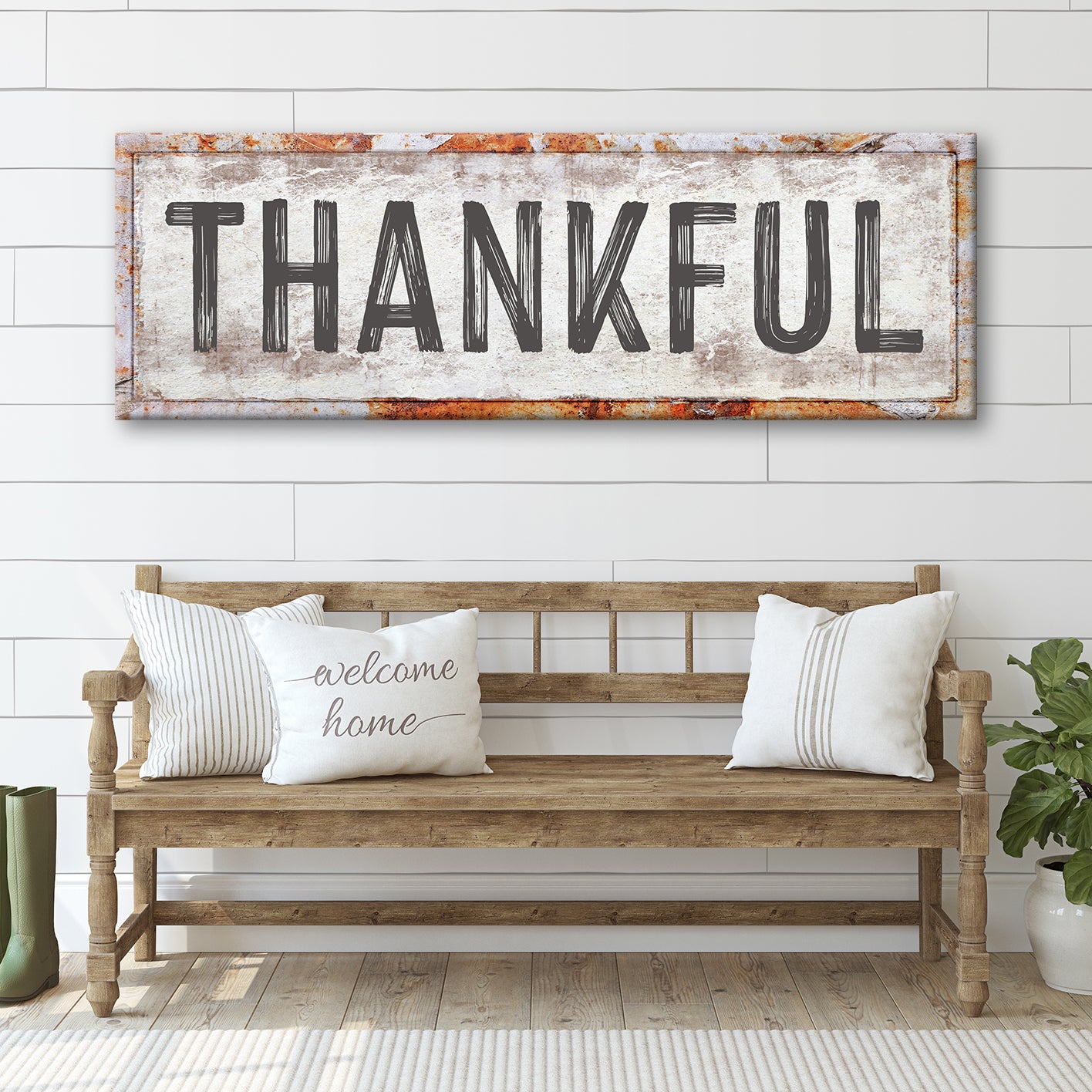 Thankful Rustic Sign - Image by Tailored Canvases