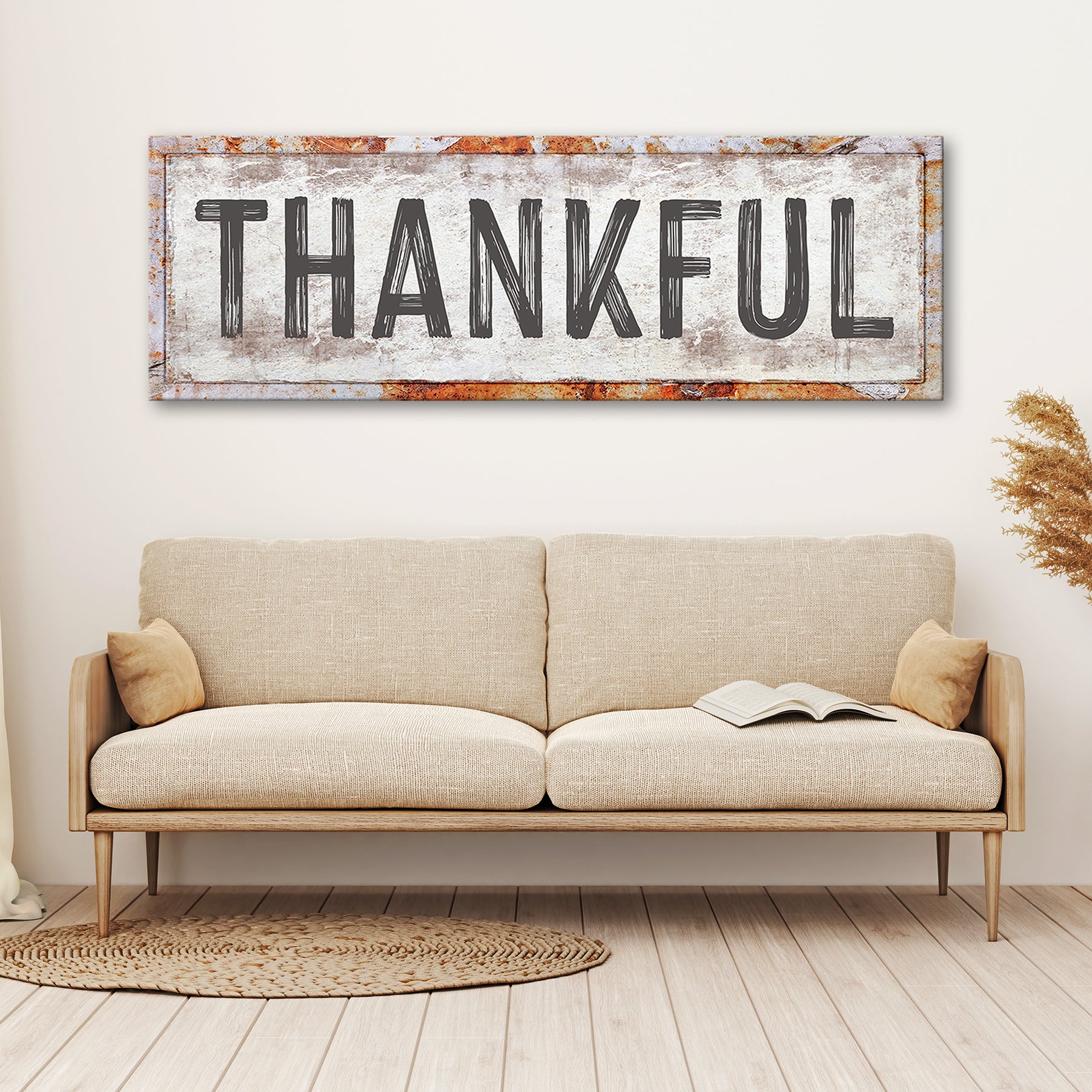Thankful Rustic Sign Style 1 - Image by Tailored Canvases