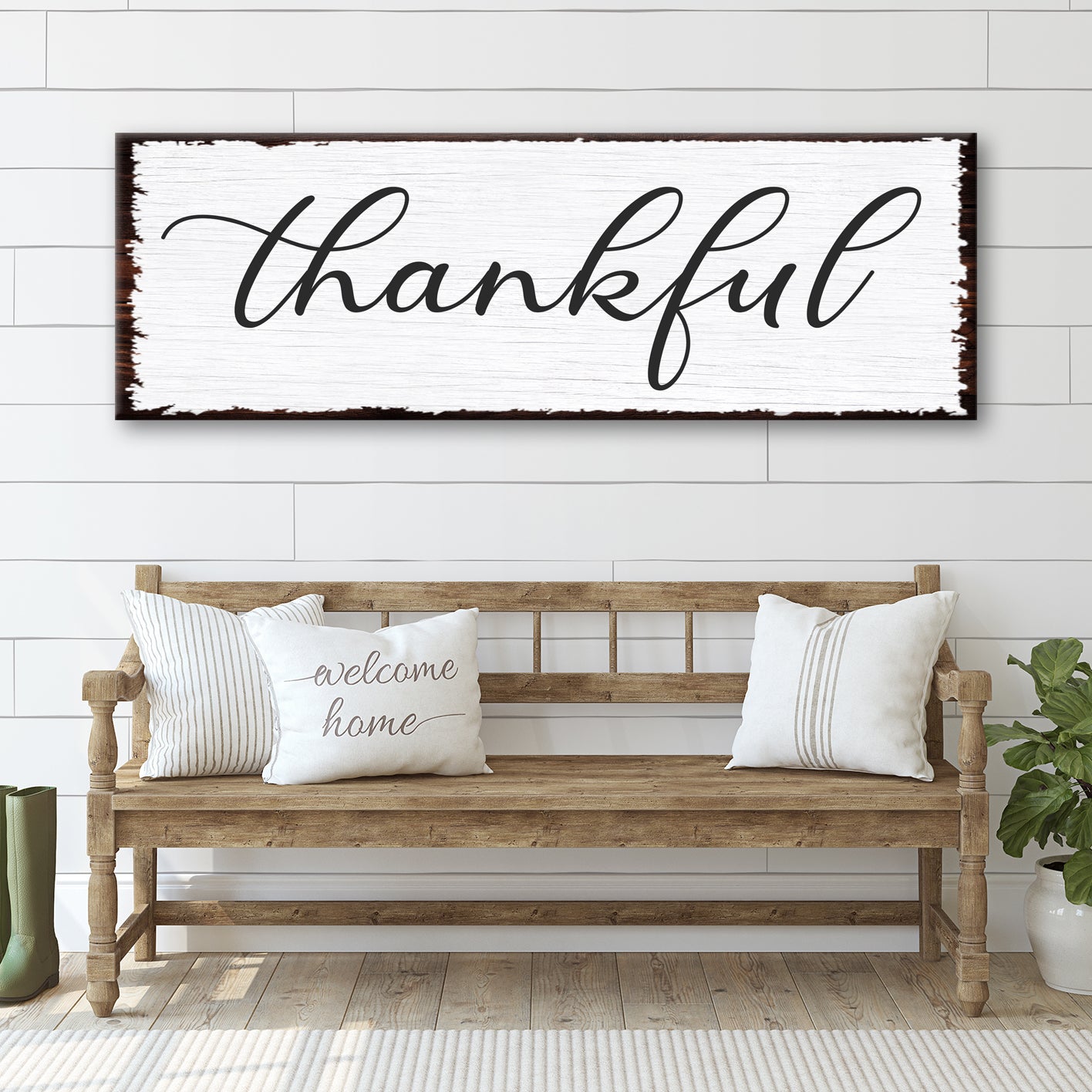 Thankful Rustic Sign Style 2 - Image by Tailored Canvases