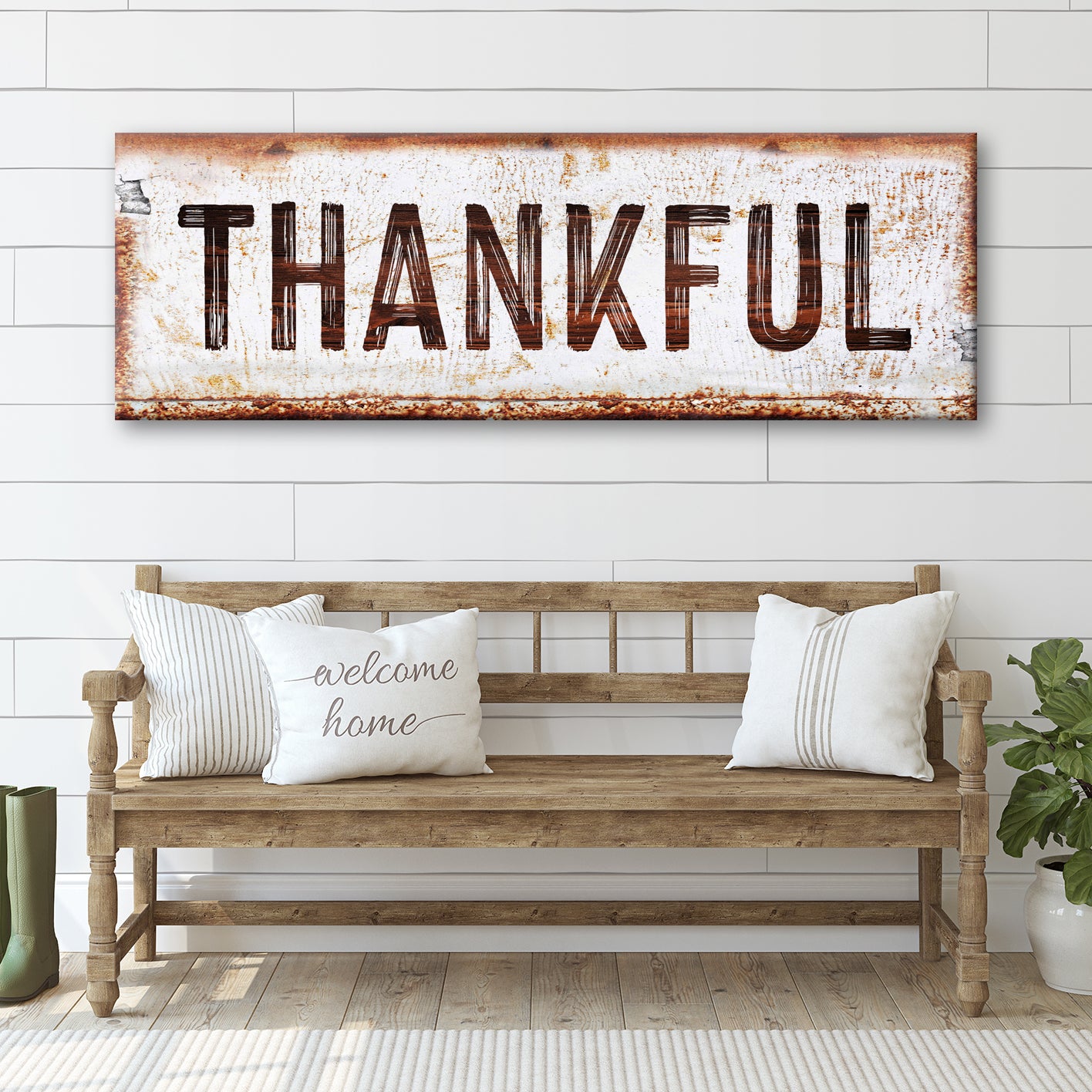 Thankful Rustic Sign Style 3 - Image by Tailored Canvases