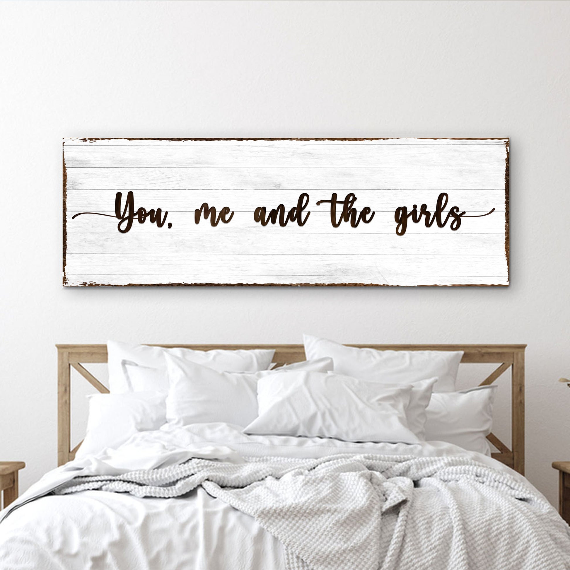 You, Me, and the Girls Sign Style 1 - Image by Tailored Canvases