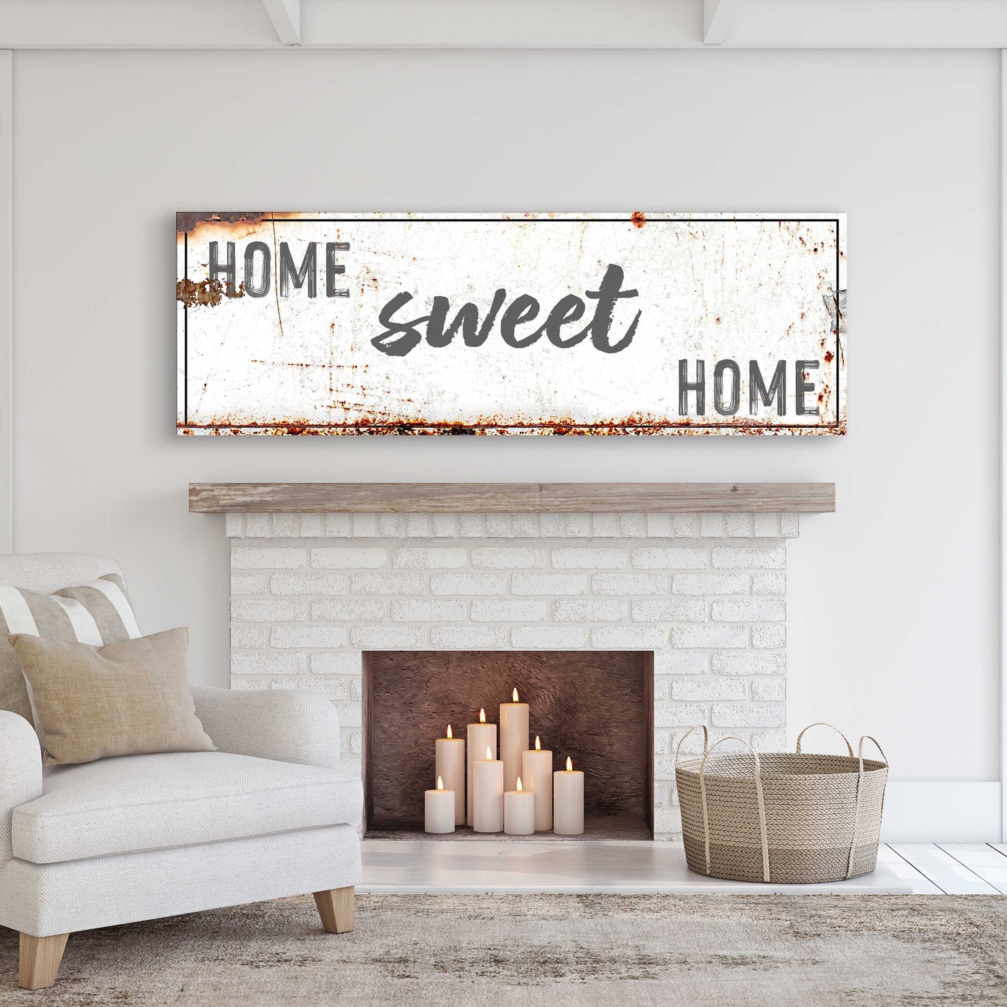 Home Sweet Home Rustic Sign Style 1 - Image by Tailored Canvases