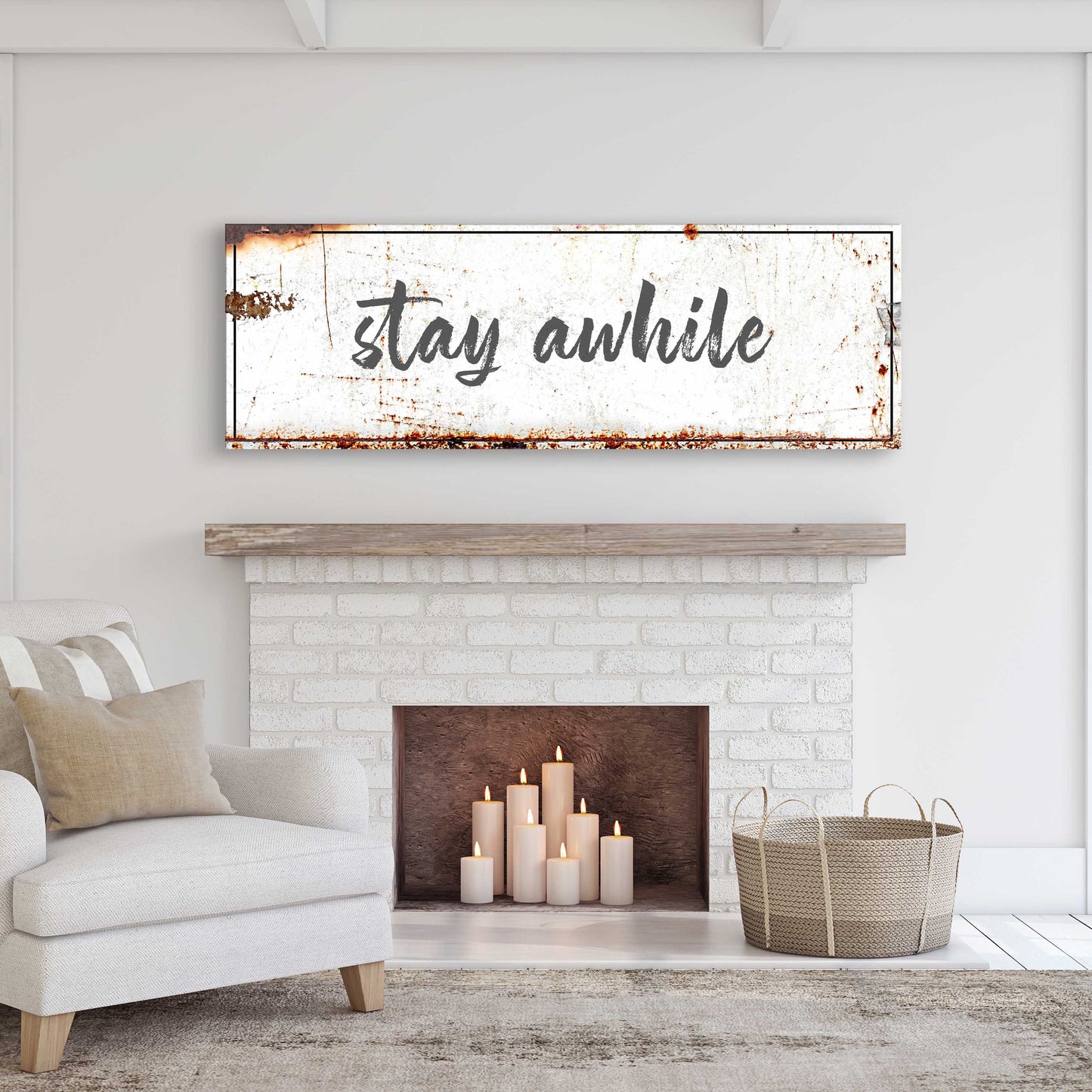 Stay Awhile Sign - Image by Tailored Canvases