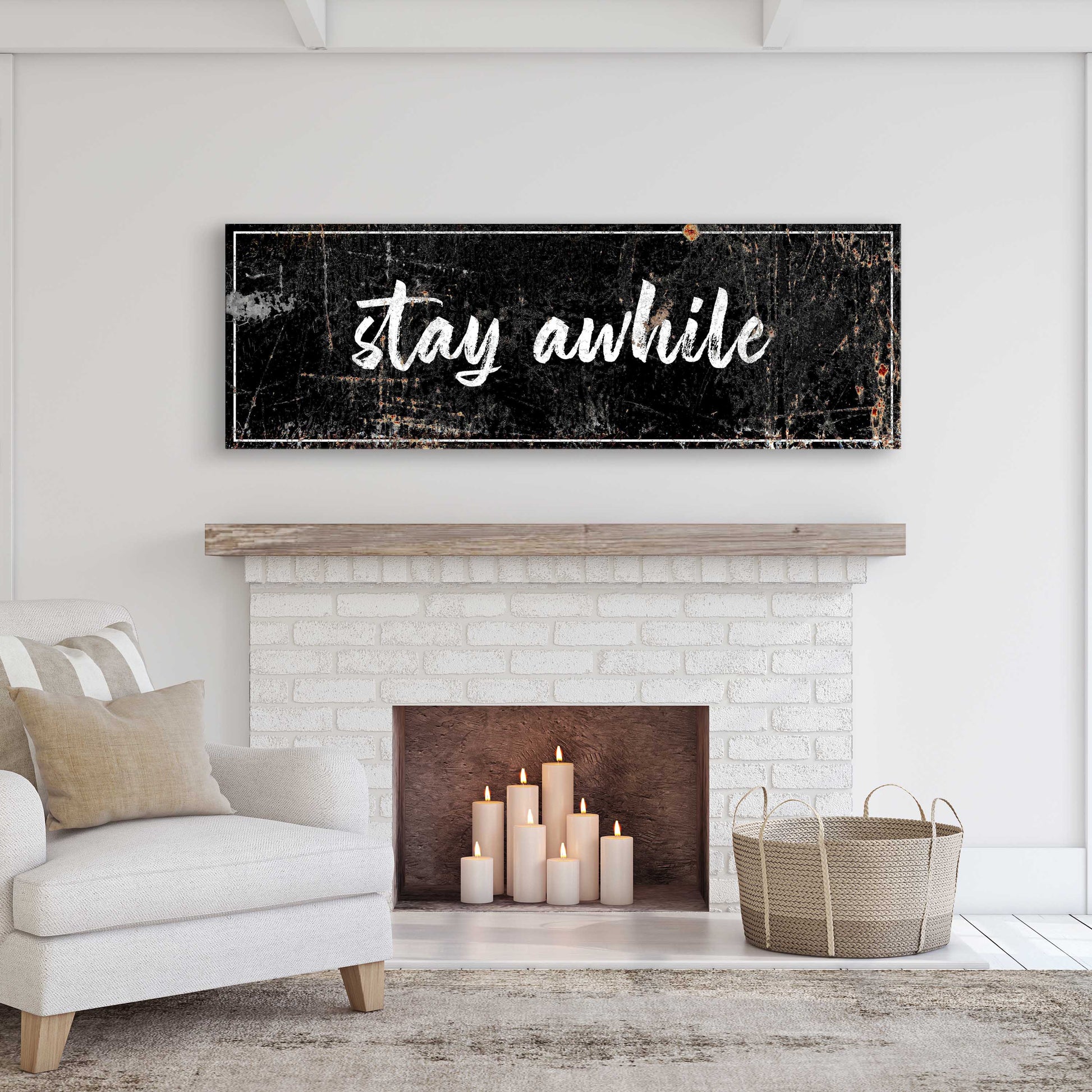 Stay Awhile Sign Style 2 - Image by Tailored Canvases