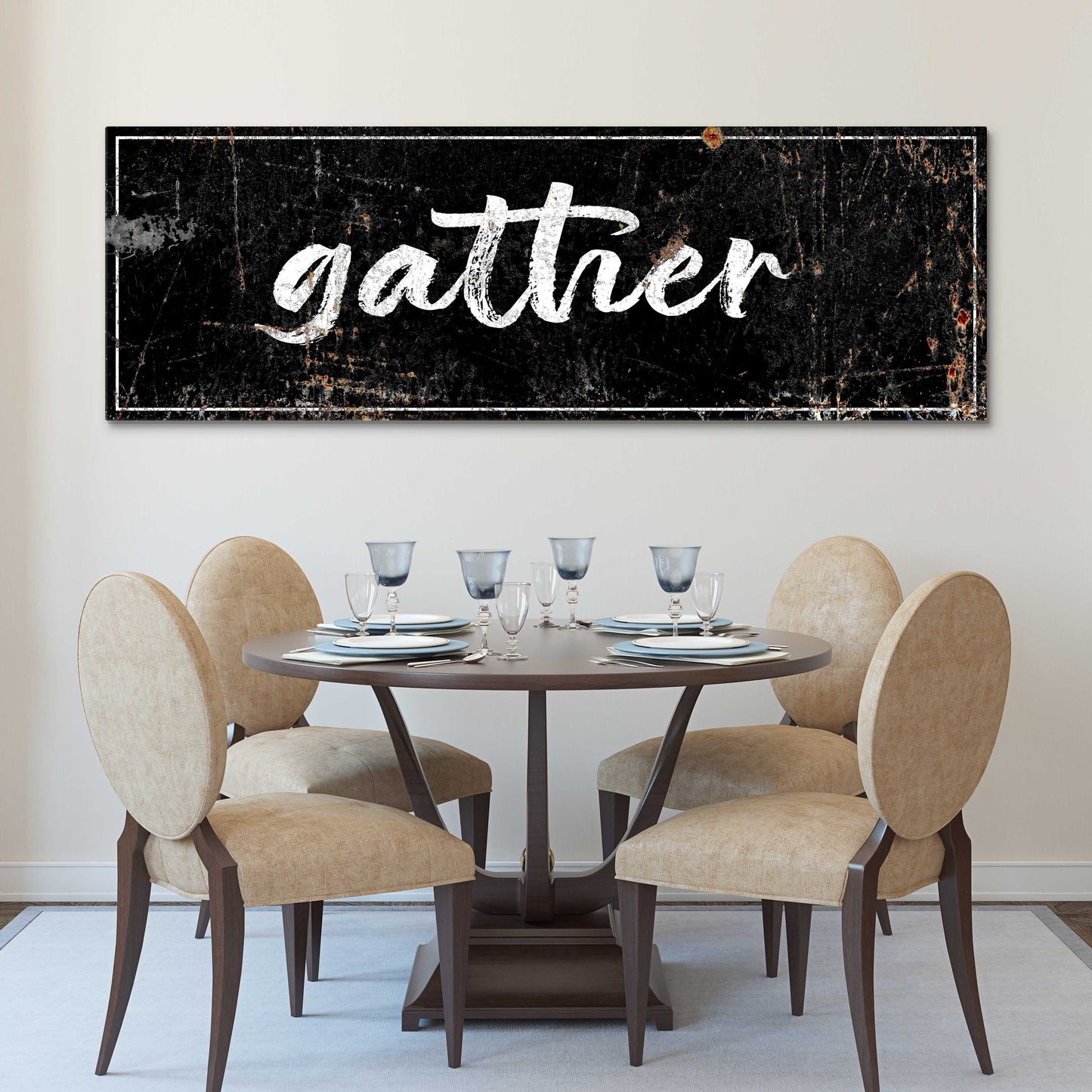 Gather Rustic Sign Style 2 - Image by Tailored Canvases