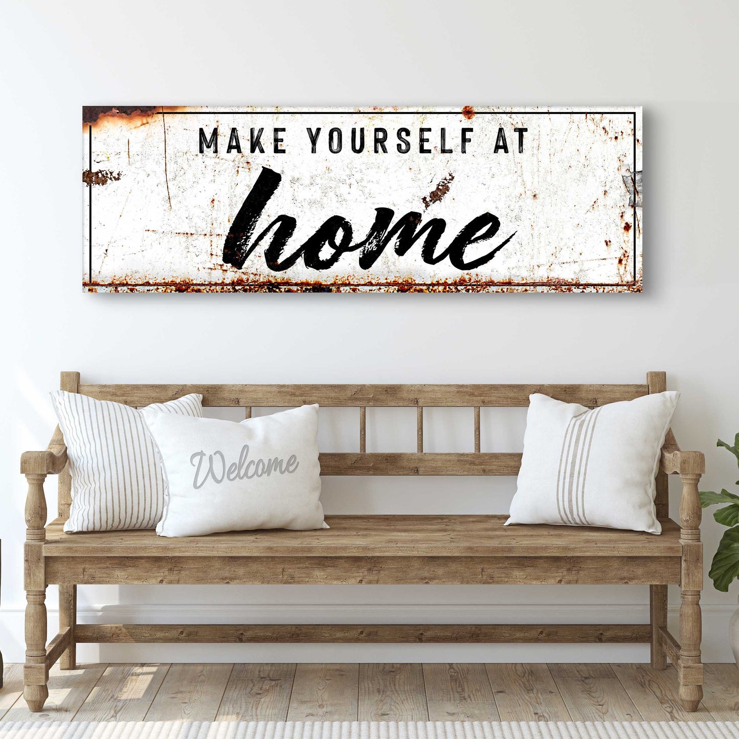 Make Yourself at Home Rustic Sign Style 1 - Image by Tailored Canvases