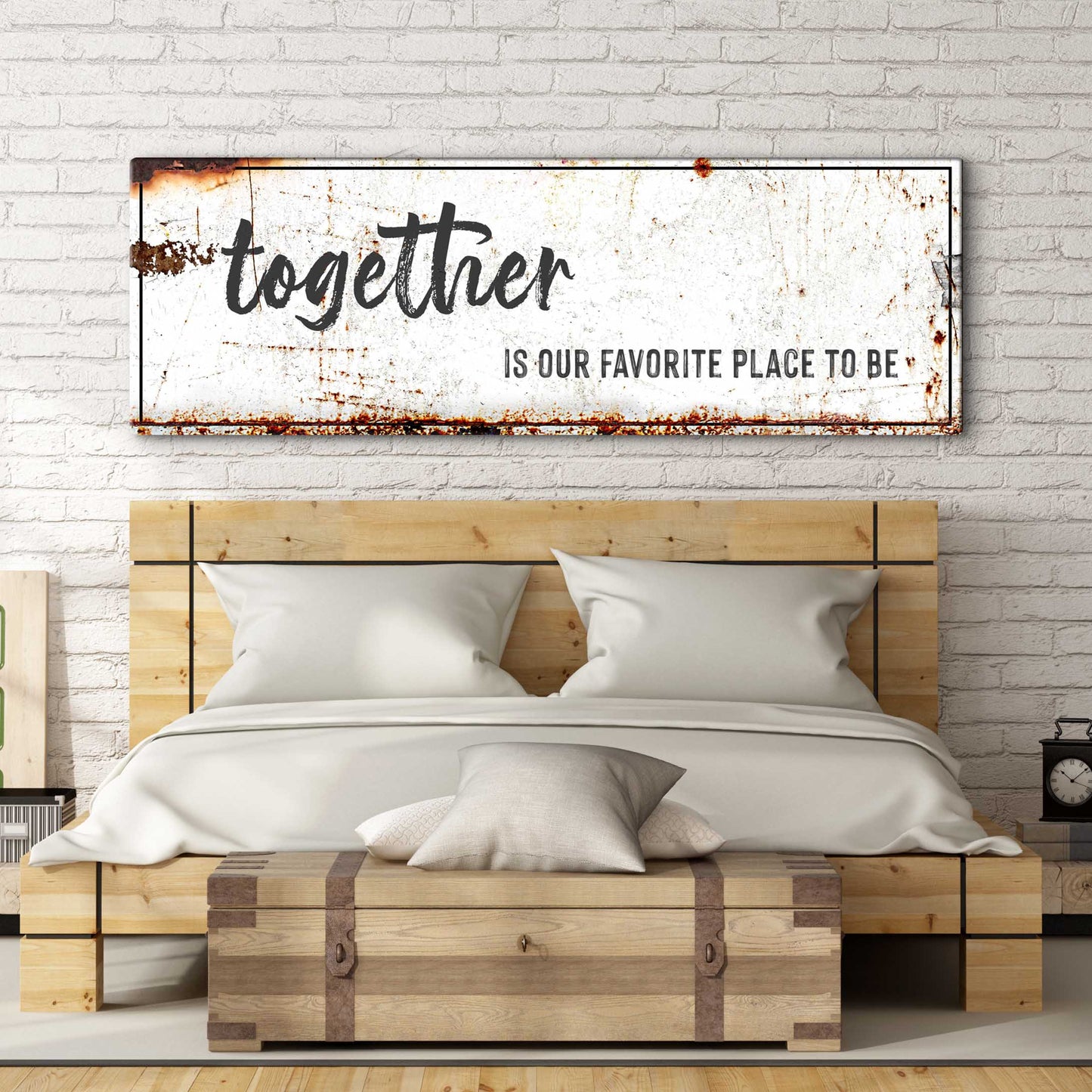 Together Is Our Place To Be Rustic Sign - Image by Tailored Canvases