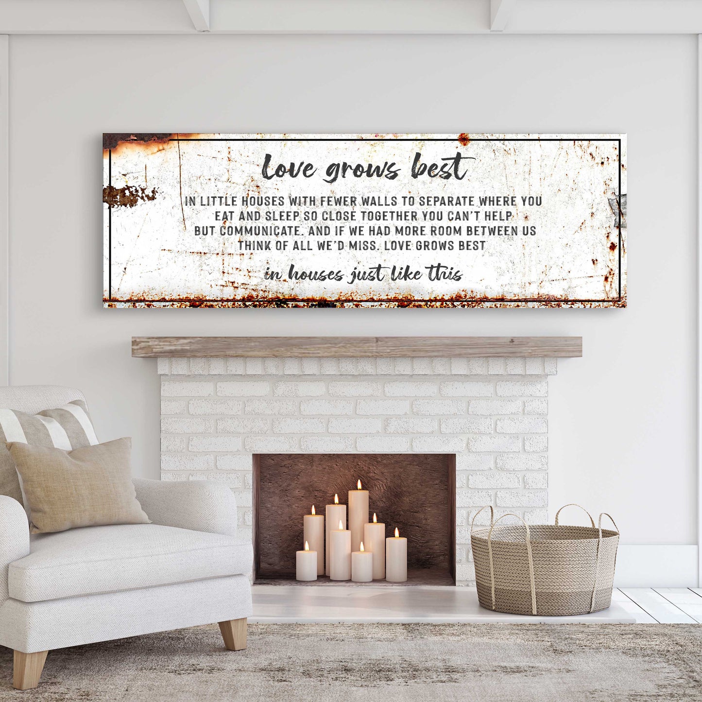 Love Grows Best in little Houses Sign II - Image by Tailored Canvases