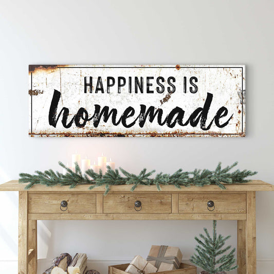 Happiness is Homemade Rustic Sign - Image by Tailored Canvases