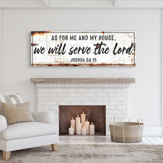WE WILL SERVE THE LORD Rustic Sign II - Image by Tailored Canvases