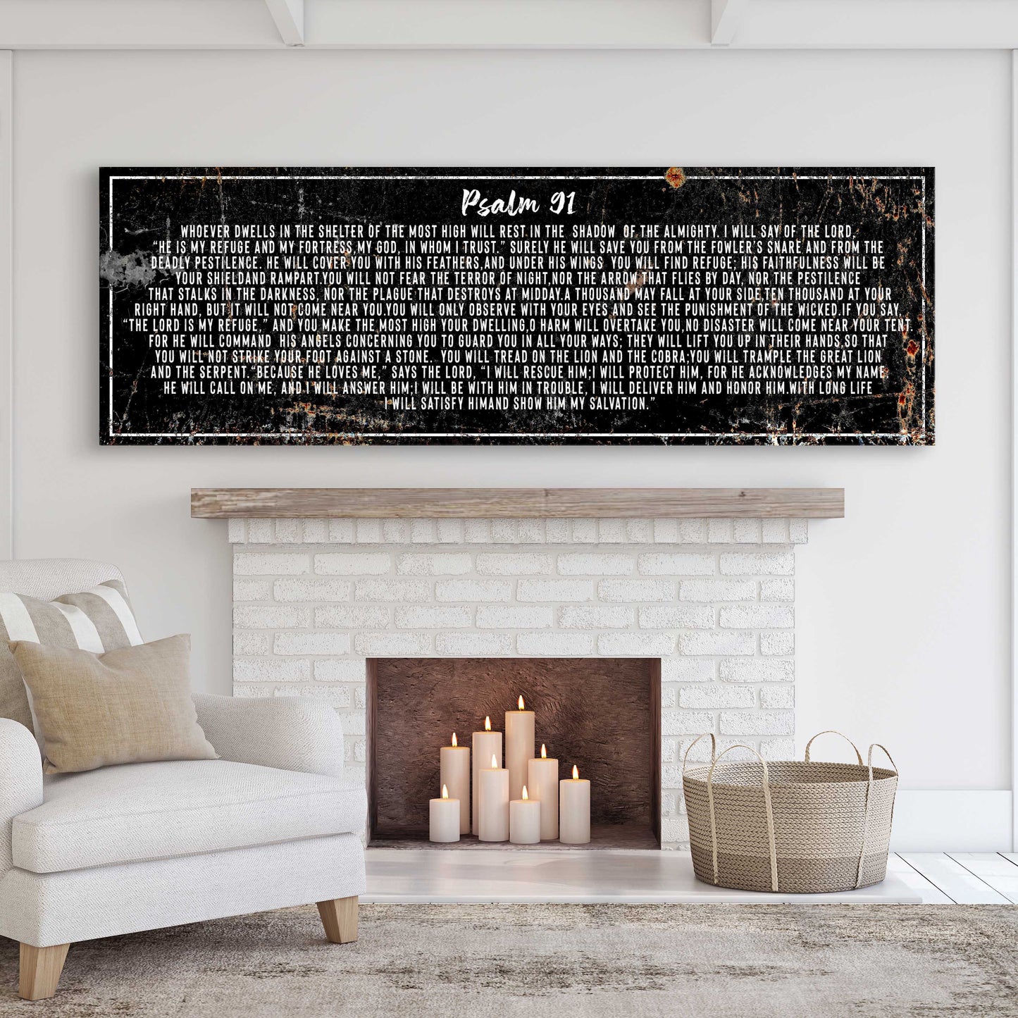 He Is My Refuge Sign Style 3 - Image by Tailored Canvases
