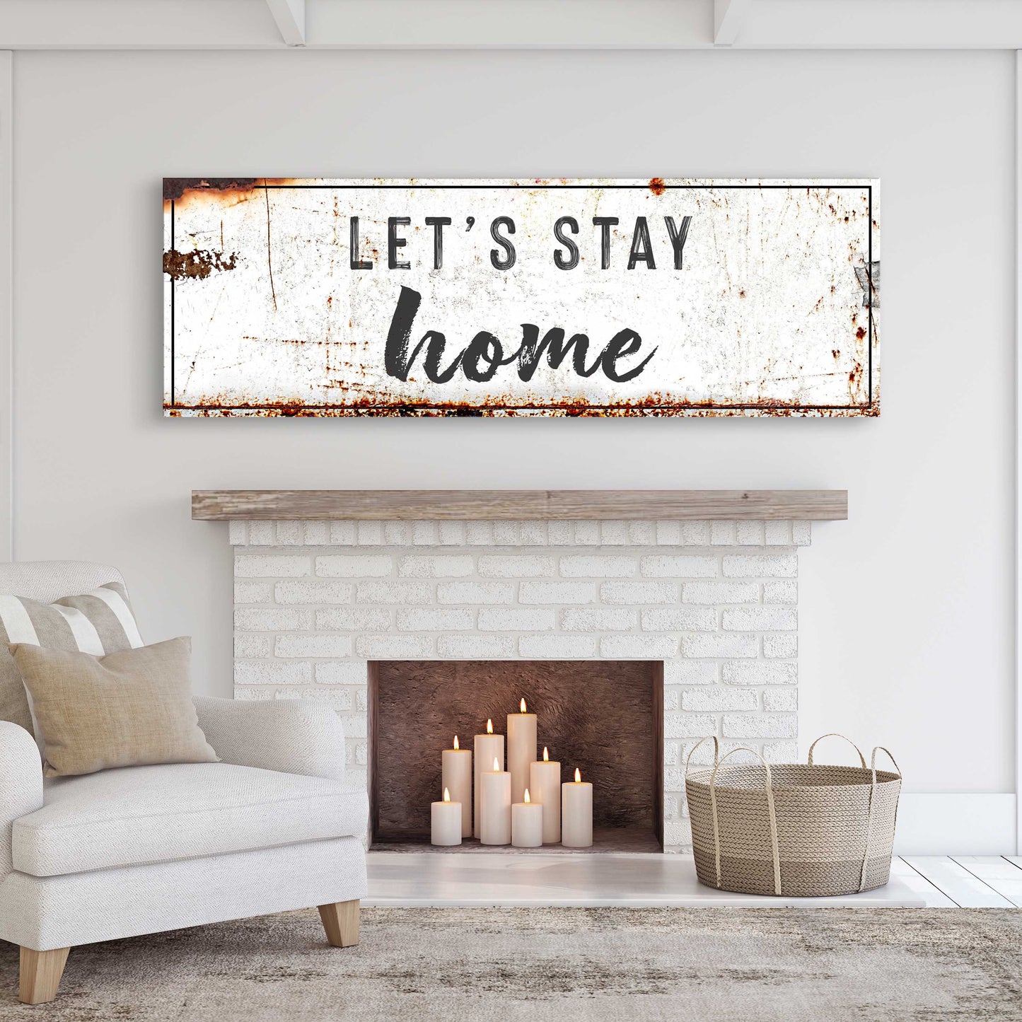 Let's Stay Home Sign - Image by Tailored Canvases