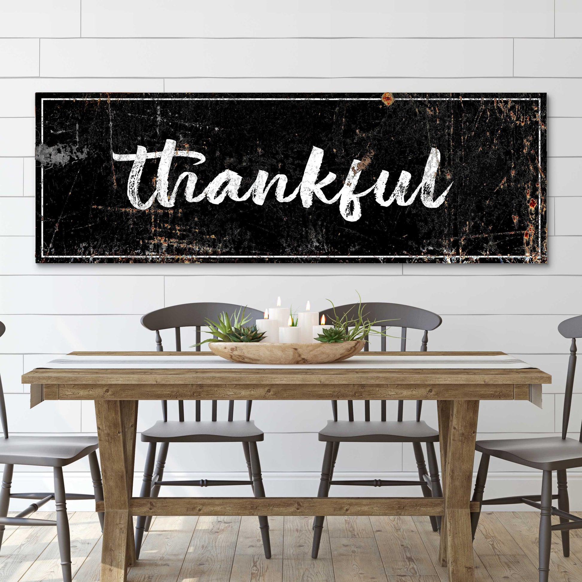 Thankful Rustic Sign II Style 2 - Image by Tailored Canvases