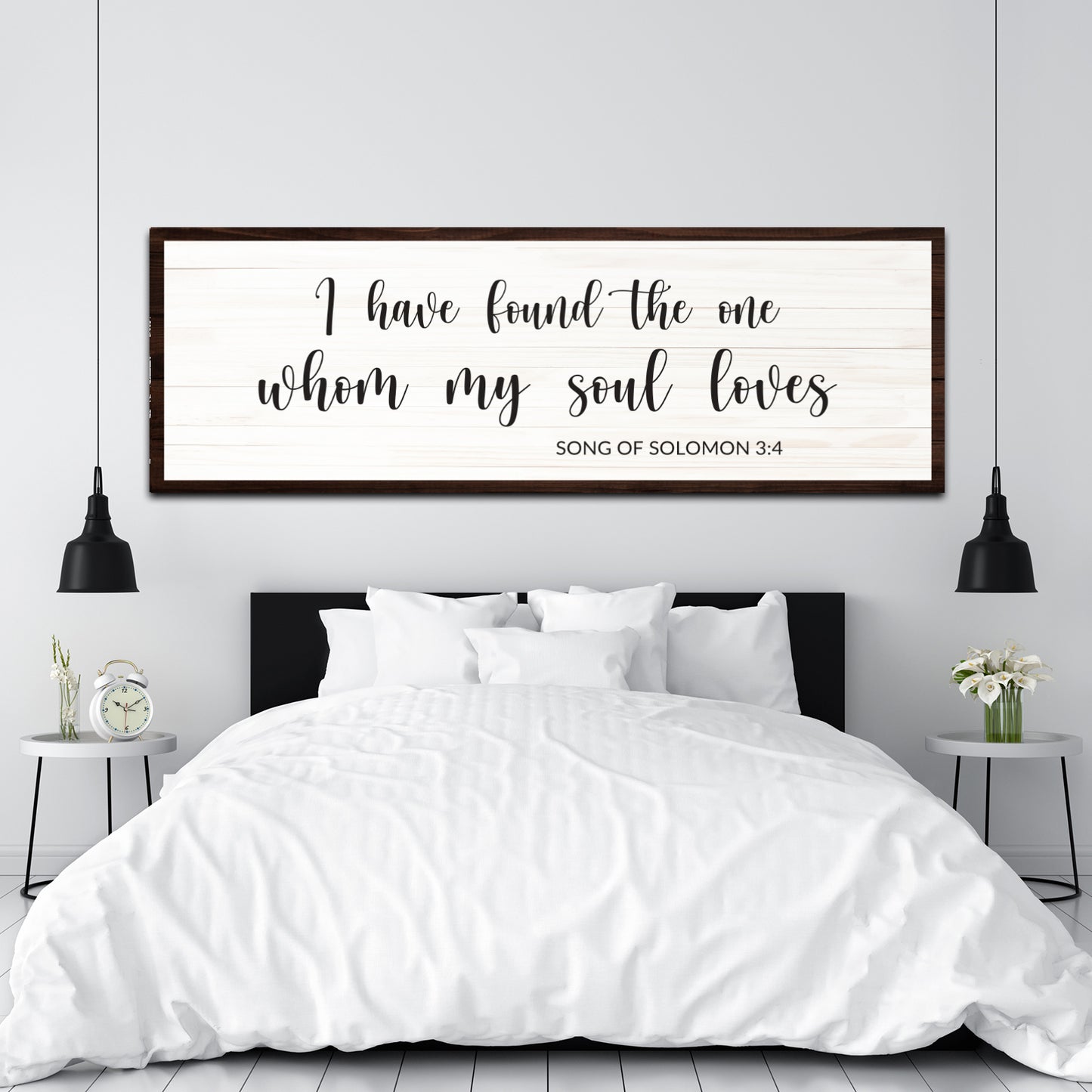 SONG OF SOLOMON 3:4 - THE ONE WHOM MY SOUL LOVES Sign II Style 2 - Image by Tailored Canvases
