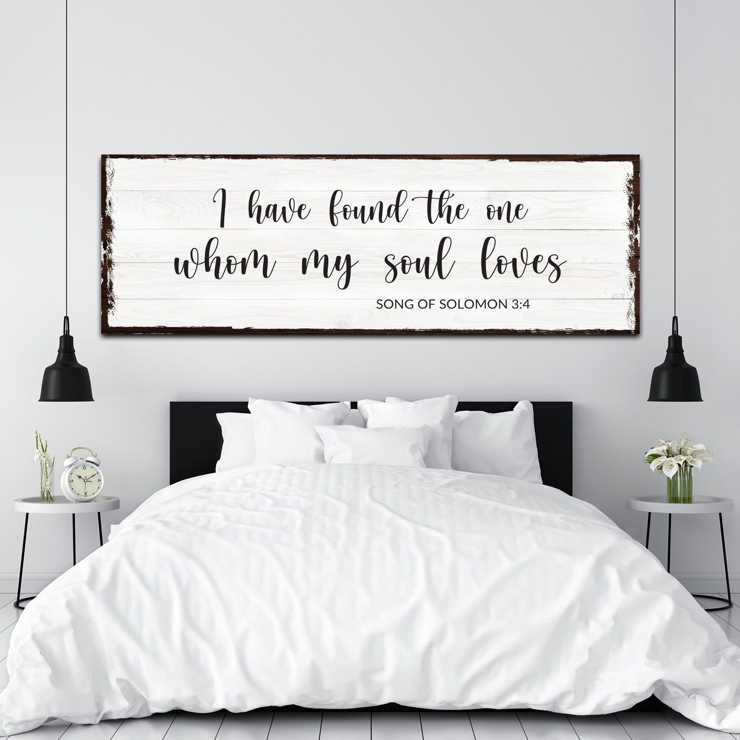 SONG OF SOLOMON 3:4 - THE ONE WHOM MY SOUL LOVES Sign II - Image by Tailored Canvases