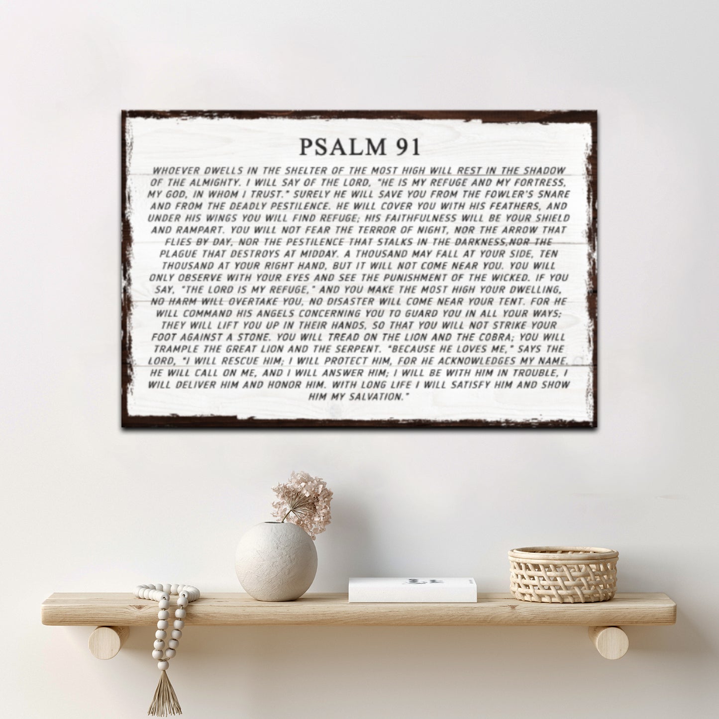 Psalm 91 Whoever Dwells Scripture Sign - Image by Tailored Canvases