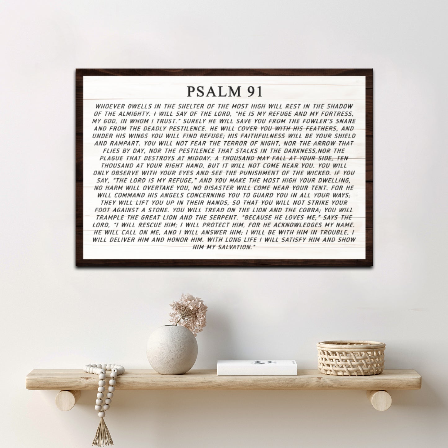 Psalm 91 Whoever Dwells Scripture Sign Style 2 - Image by Tailored Canvases