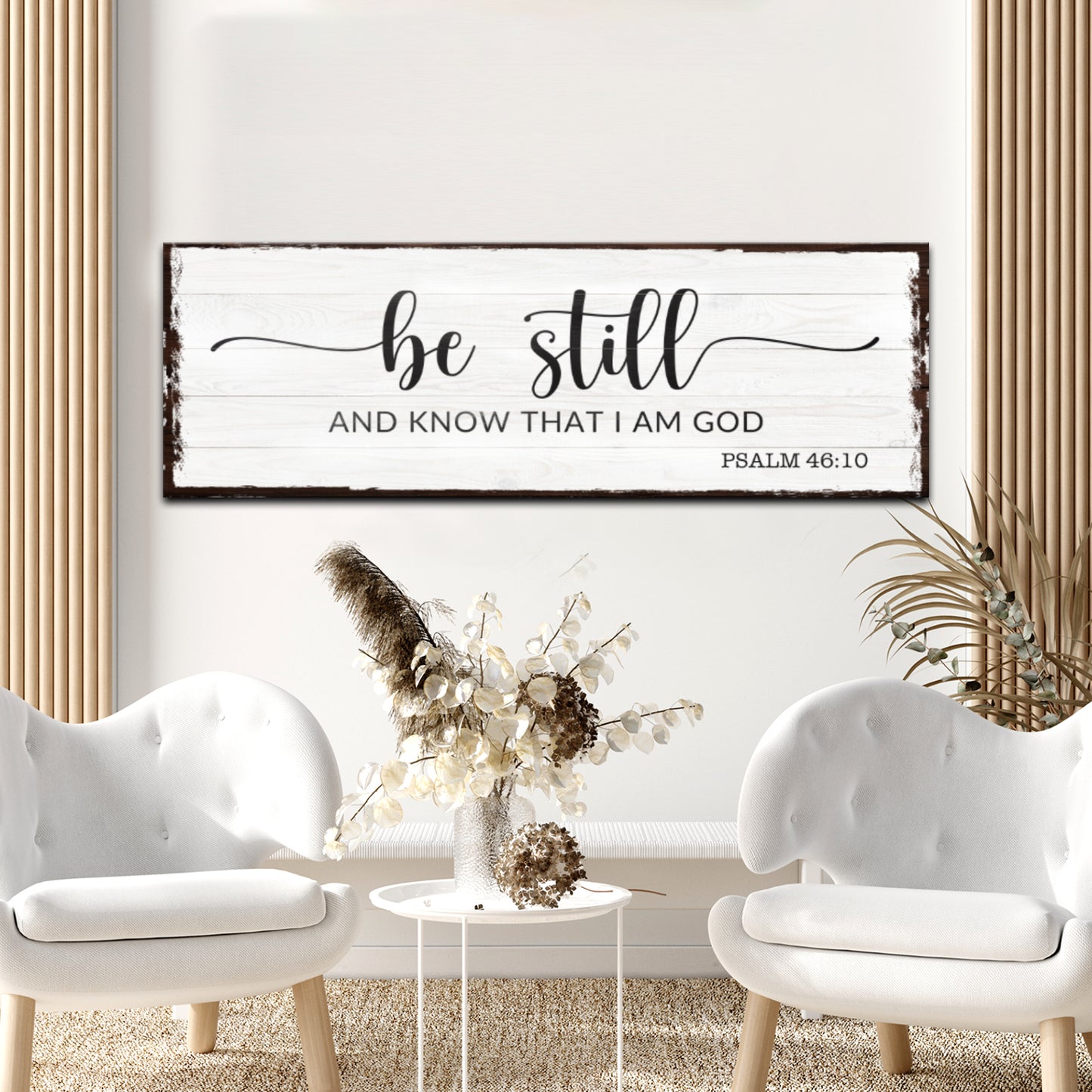 Psalm 46:10 Scripture Sign - Image by Tailored Canvases