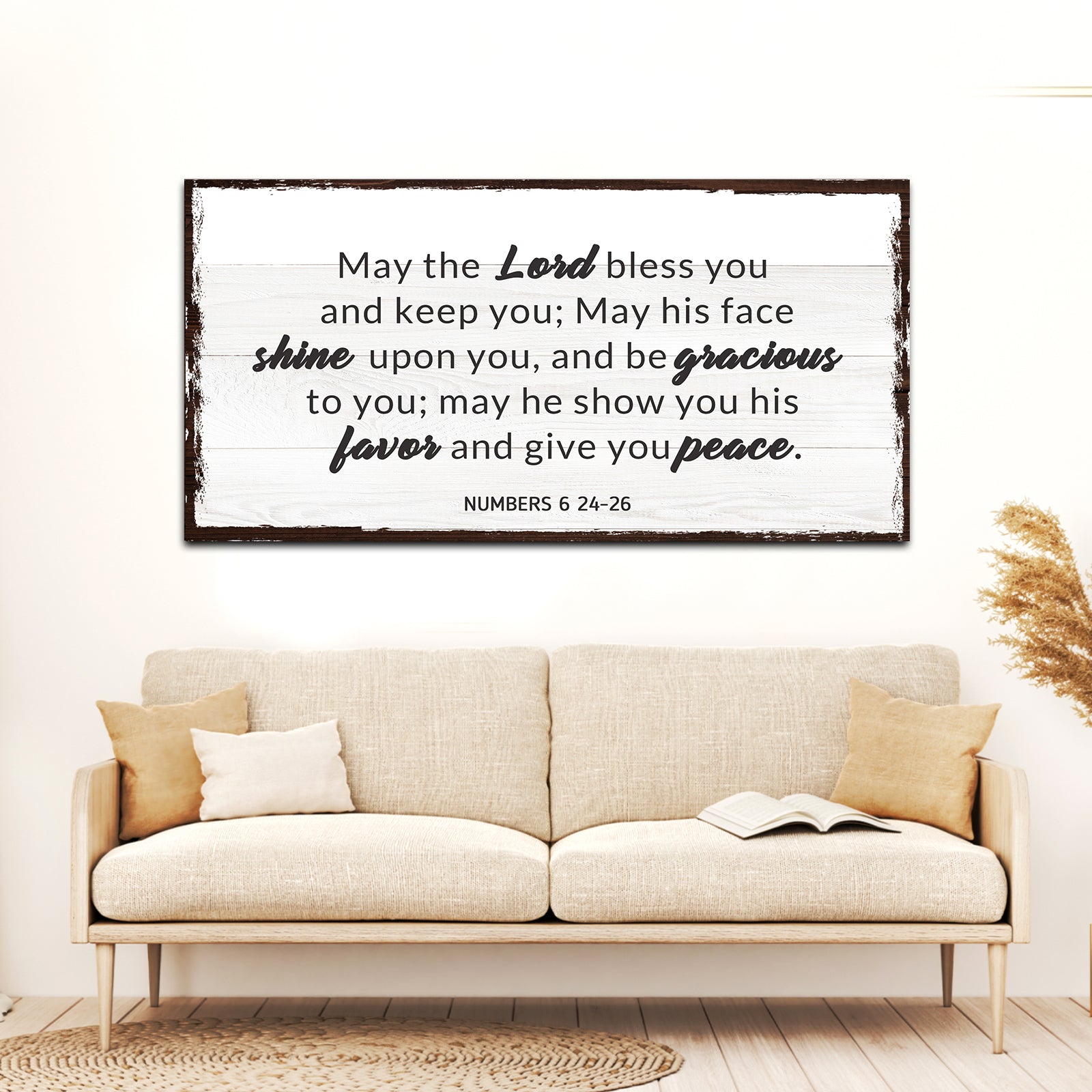 Numbers 6:24-26 Scripture Sign Style 1 - Image by Tailored Canvases
