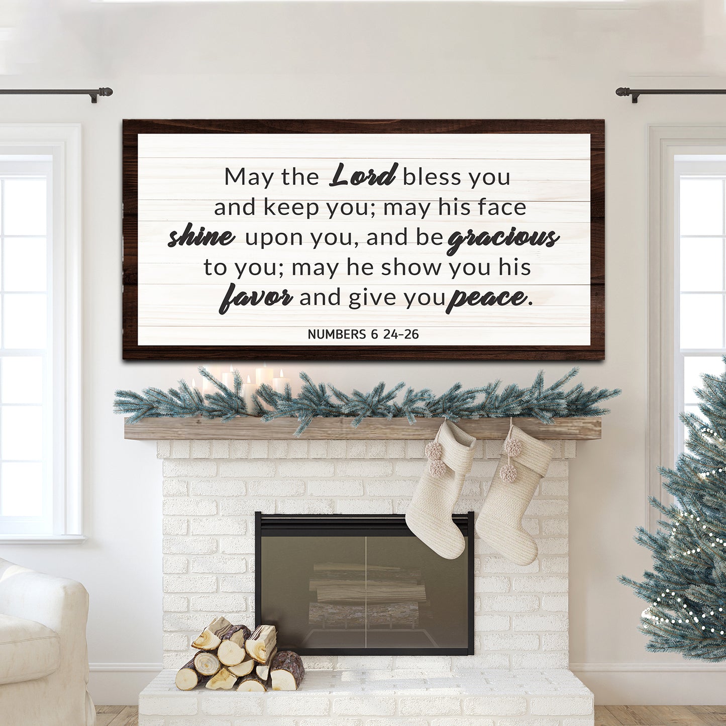 Numbers 6:24-26 Scripture Sign Style 2 - Image by Tailored Canvases