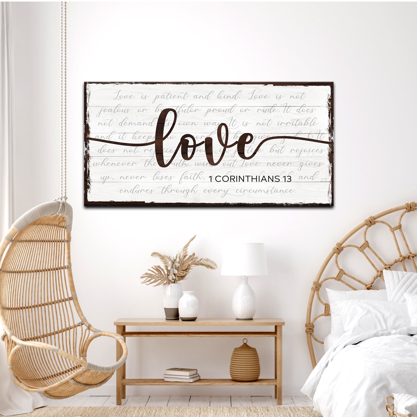 1 Corinthians 13 Scripture Sign Style 1 - Image by Tailored Canvases
