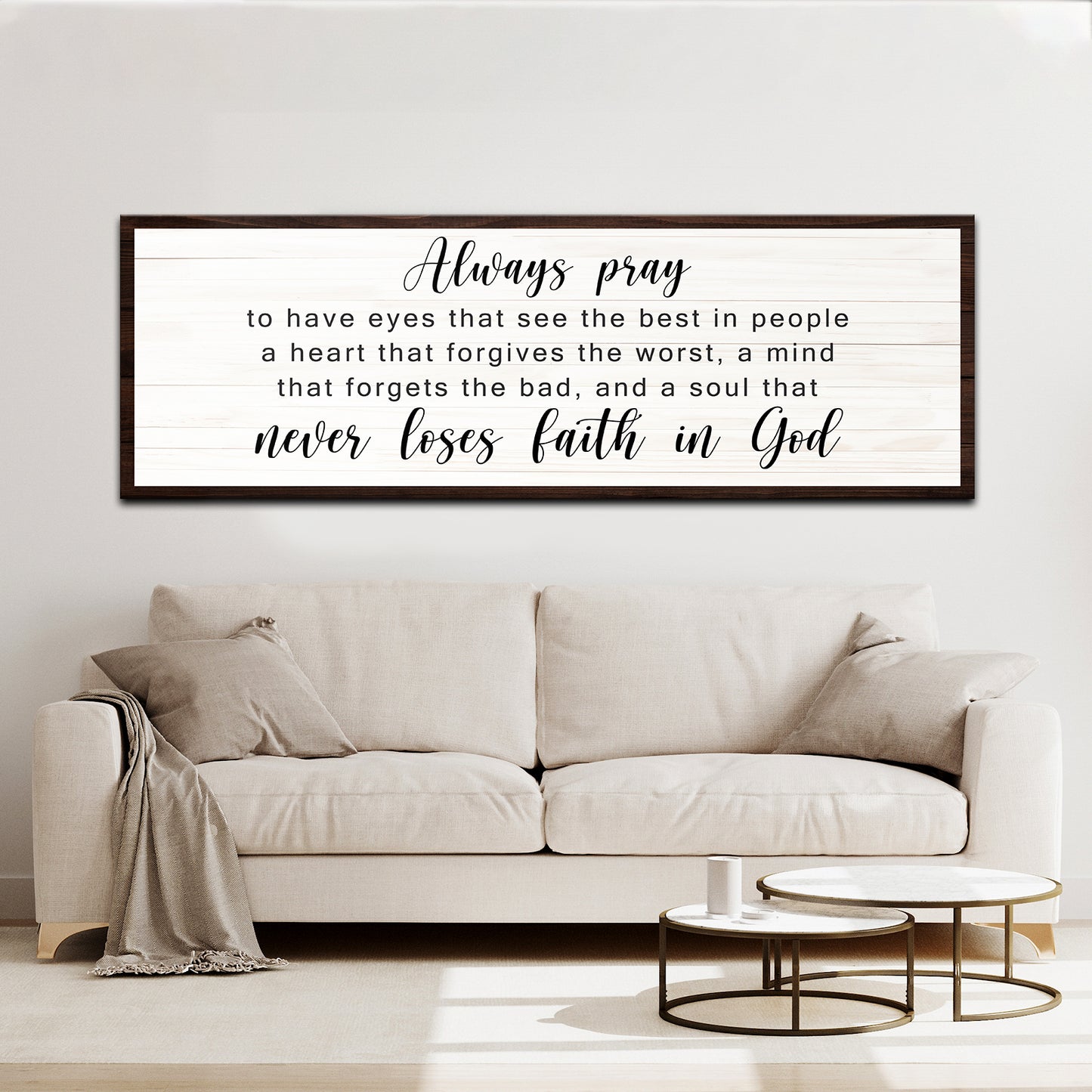 Never Lose Faith in God Sign Style 2 - Image by Tailored Canvases