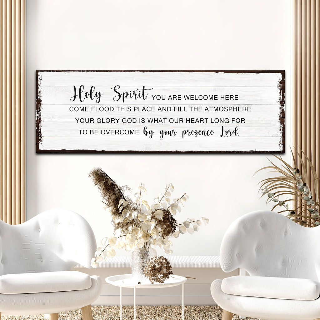 Holy Spirit Rustic Sign by Tailored Canvases