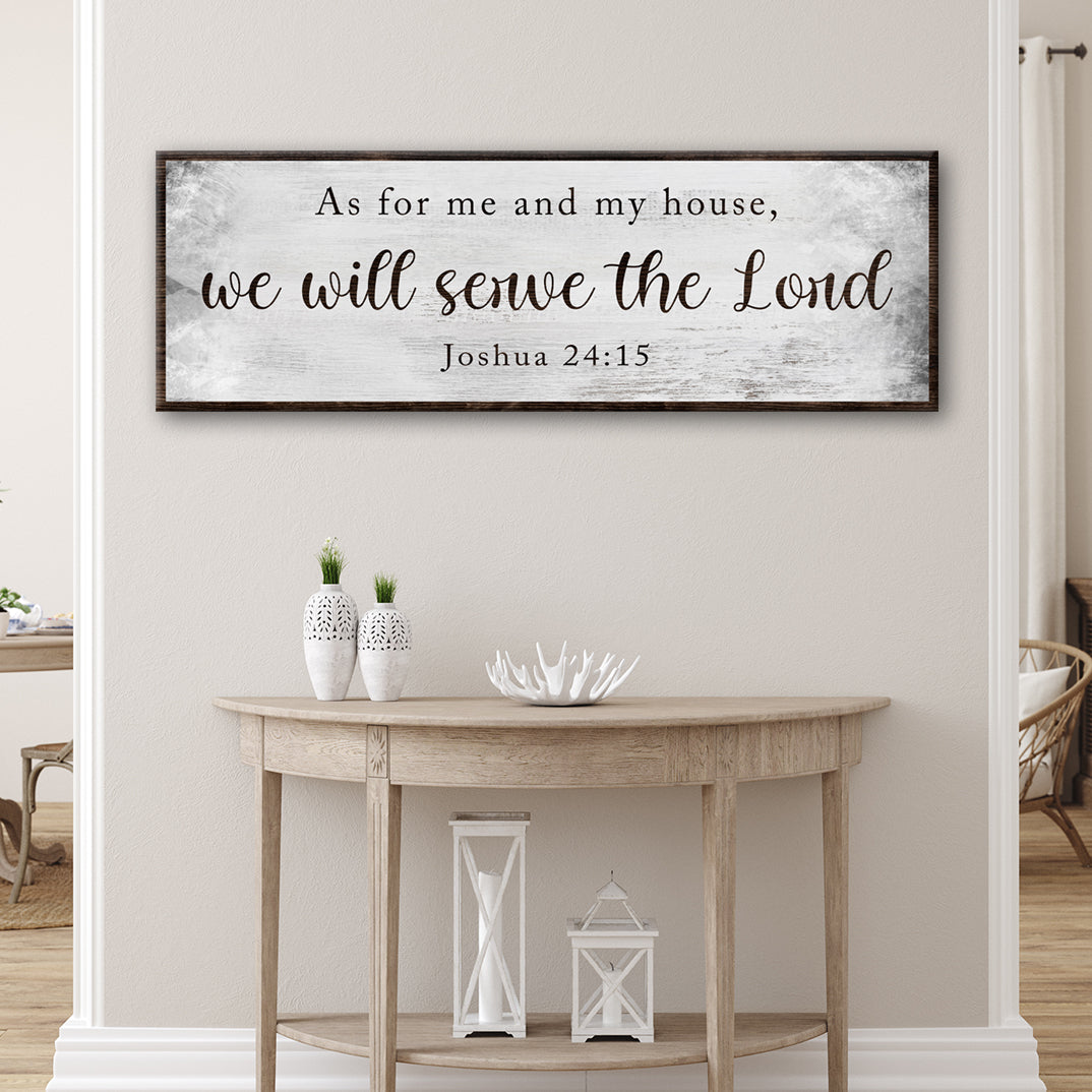 We Will Serve The Lord Sign II - Image by Tailored Canvases