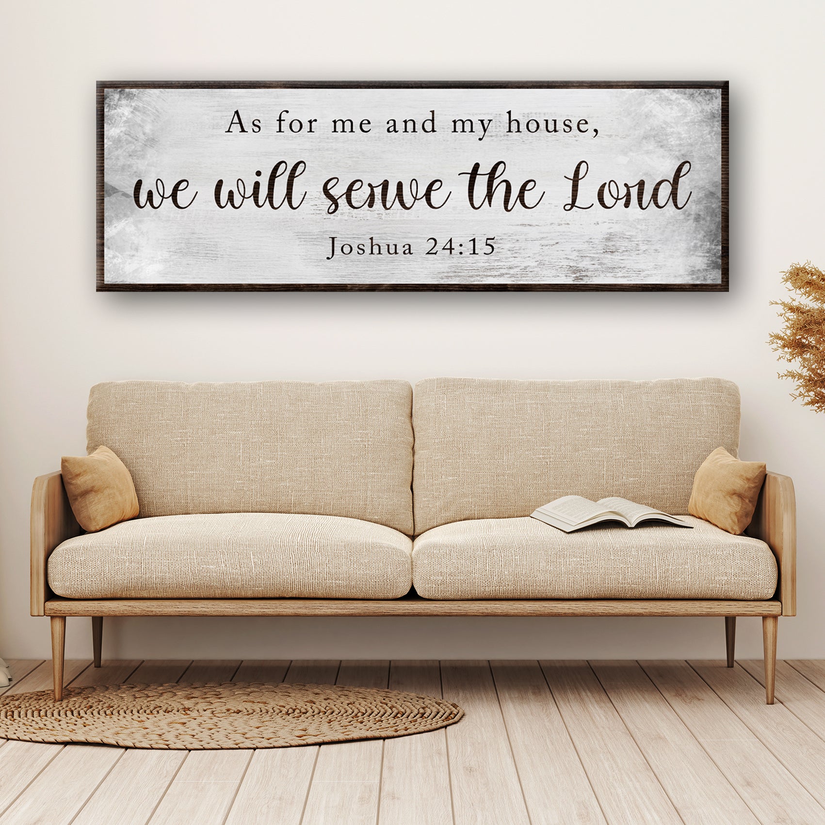 We Will Serve The Lord Sign II Style 1 - Image by Tailored Canvases