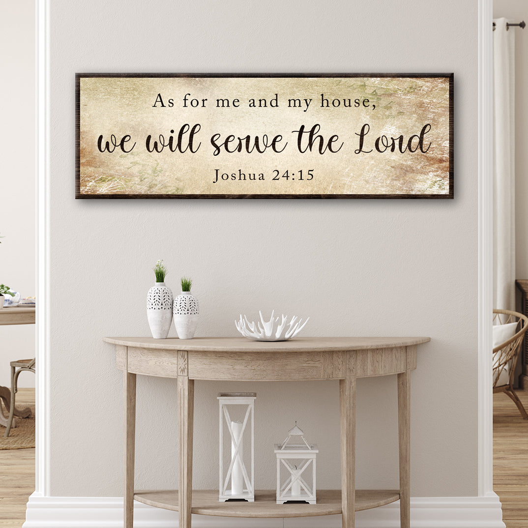 We Will Serve The Lord Sign II Style 2 - Image by Tailored Canvases