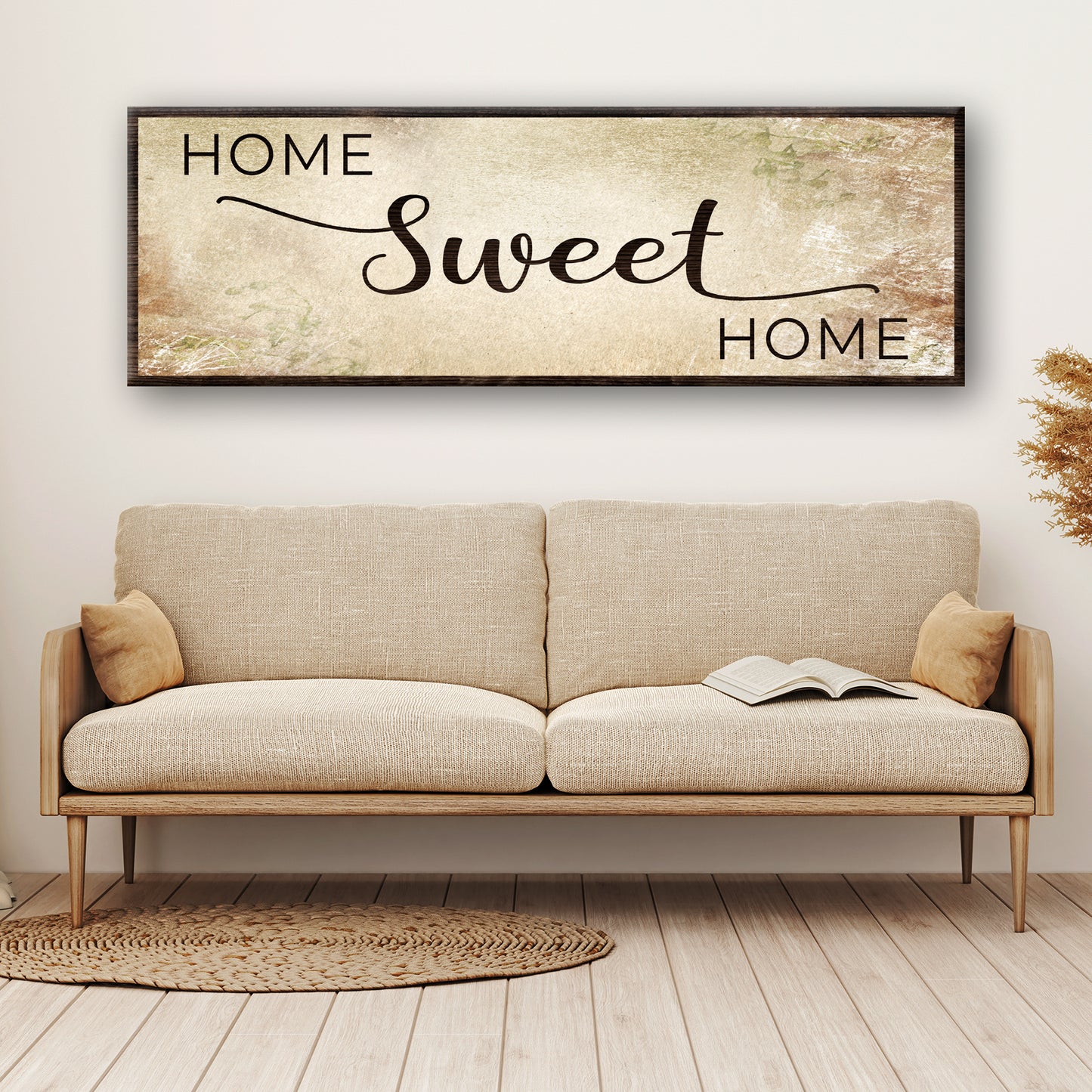 Home Sweet Home Grunge Sign Style 2 - Image by Tailored Canvases