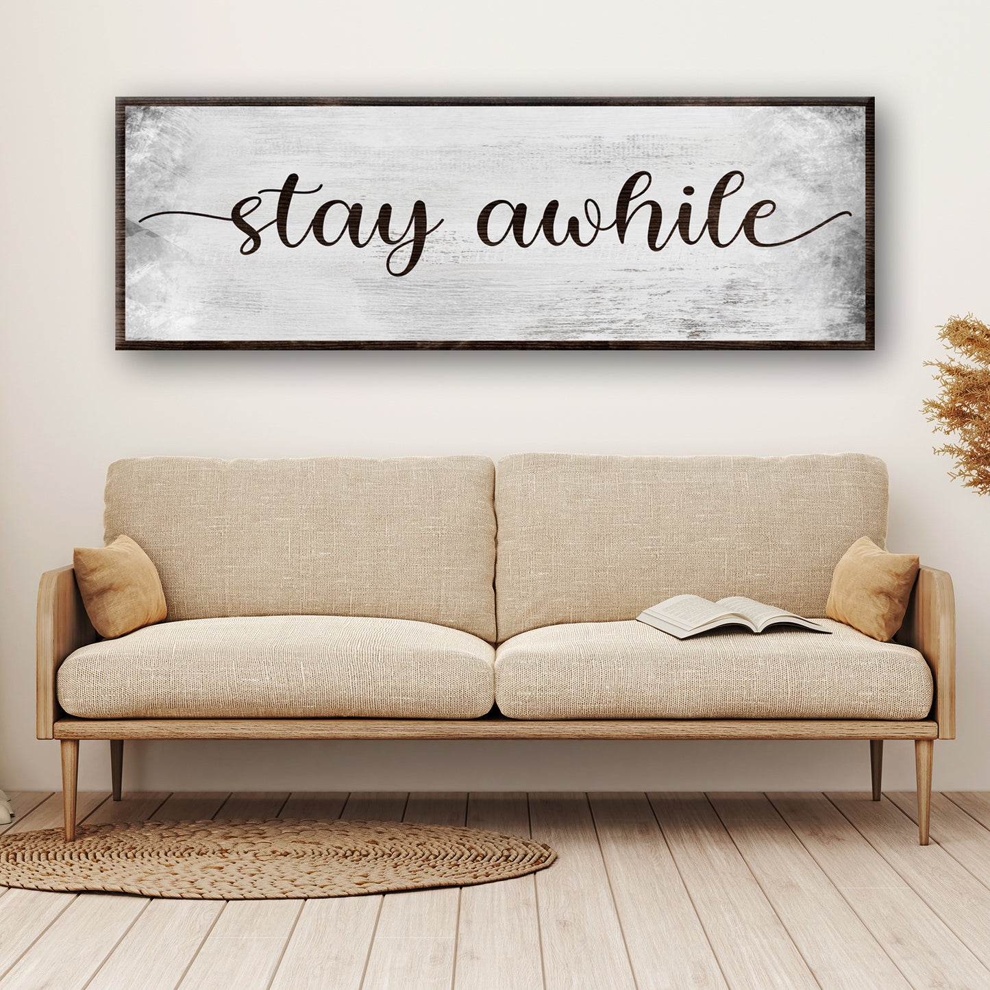 Stay Awhile Sign III - Image by Tailored Canvases
