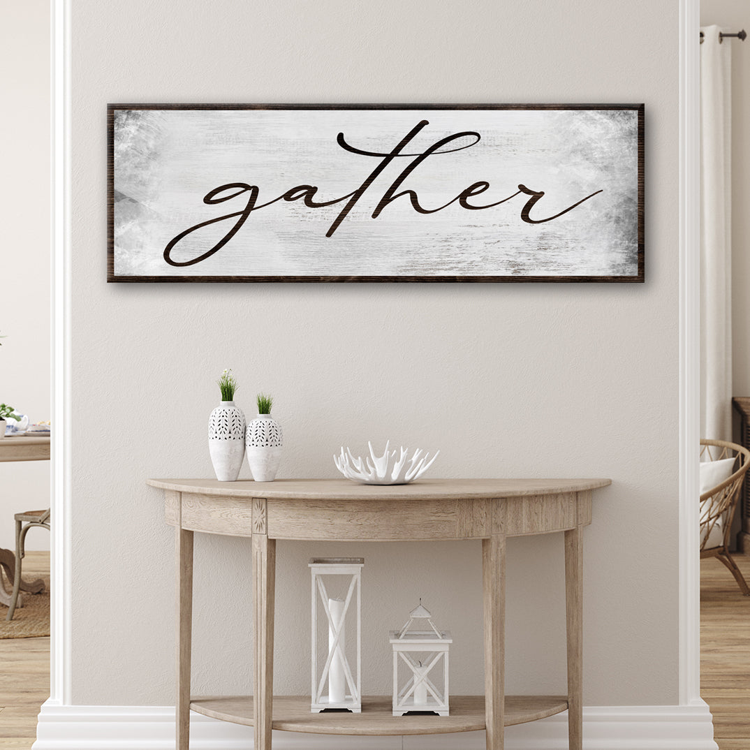 Gather Grunge Sign Style 1 - Image by Tailored Canvases