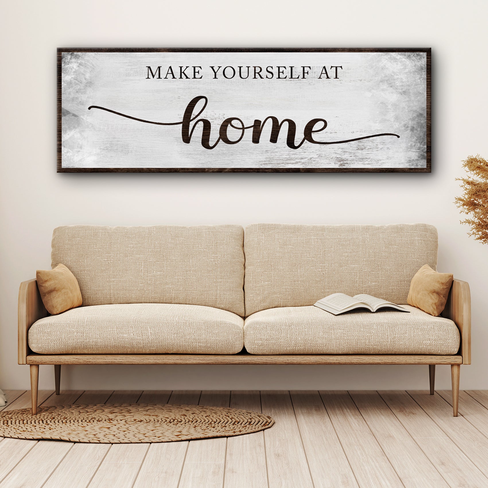 Make yourself at home Grunge Sign - Image by Tailored Canvases