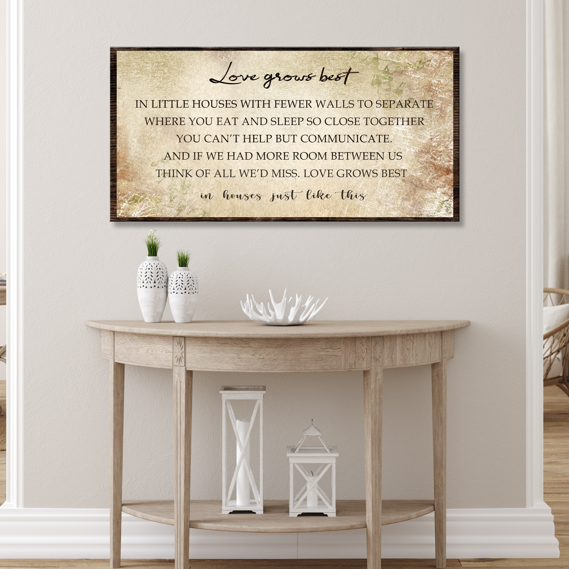 Love Grows Best in Little Houses Sign III - Image by Tailored Canvases